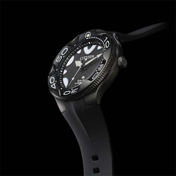 New CITIZEN BN0235-01E Promaster Orca Eco-Drive Black Out Divers Mens Watch