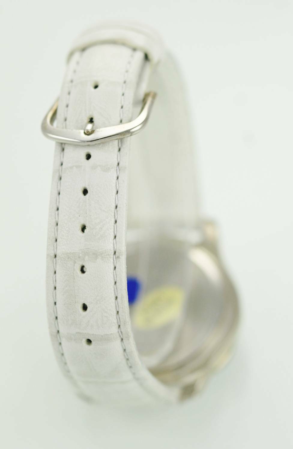 Dalas Blue White Green Stainless Silver White Gray Leather Quartz Battery Watch