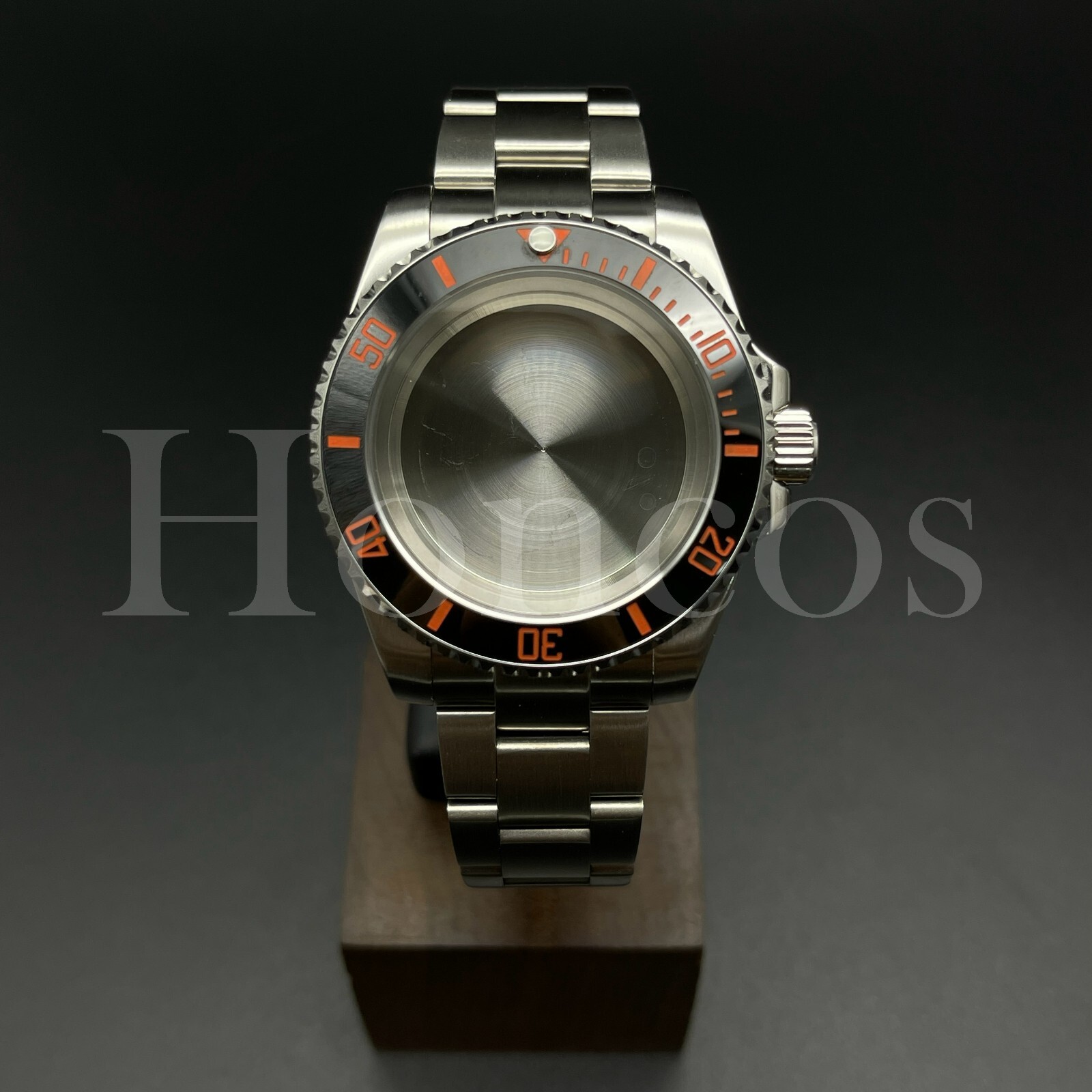 Custom Made MODS Watch Case and Bracelet Fits for NH34/35 Movement Silver BLK/OG