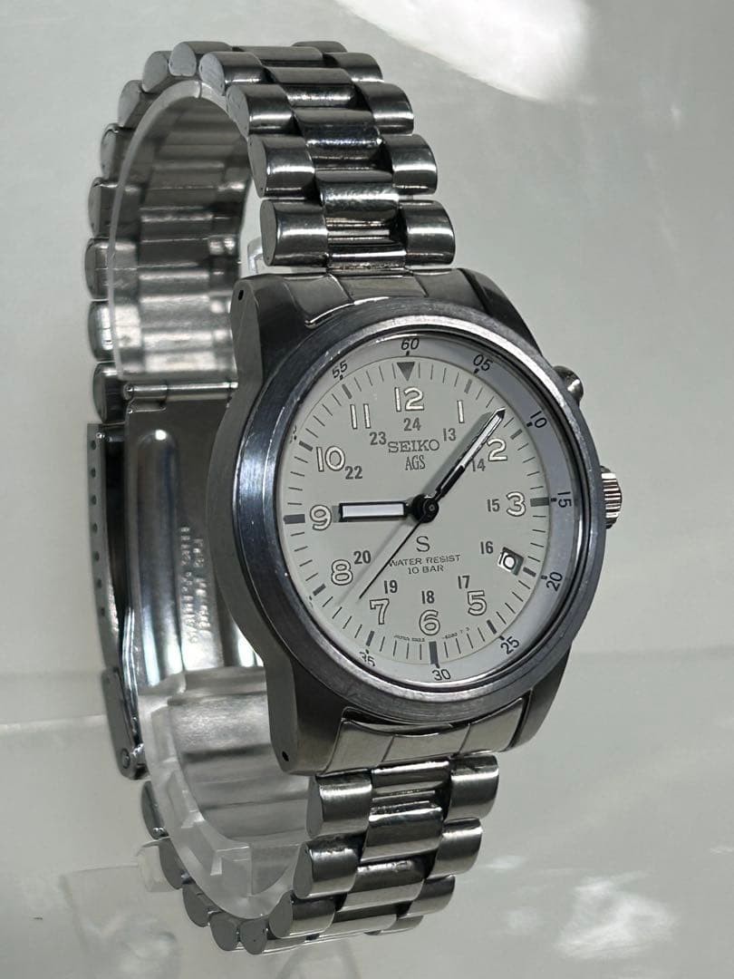 Perfectly working condition [New secondary battery] SEIKO S suspension military