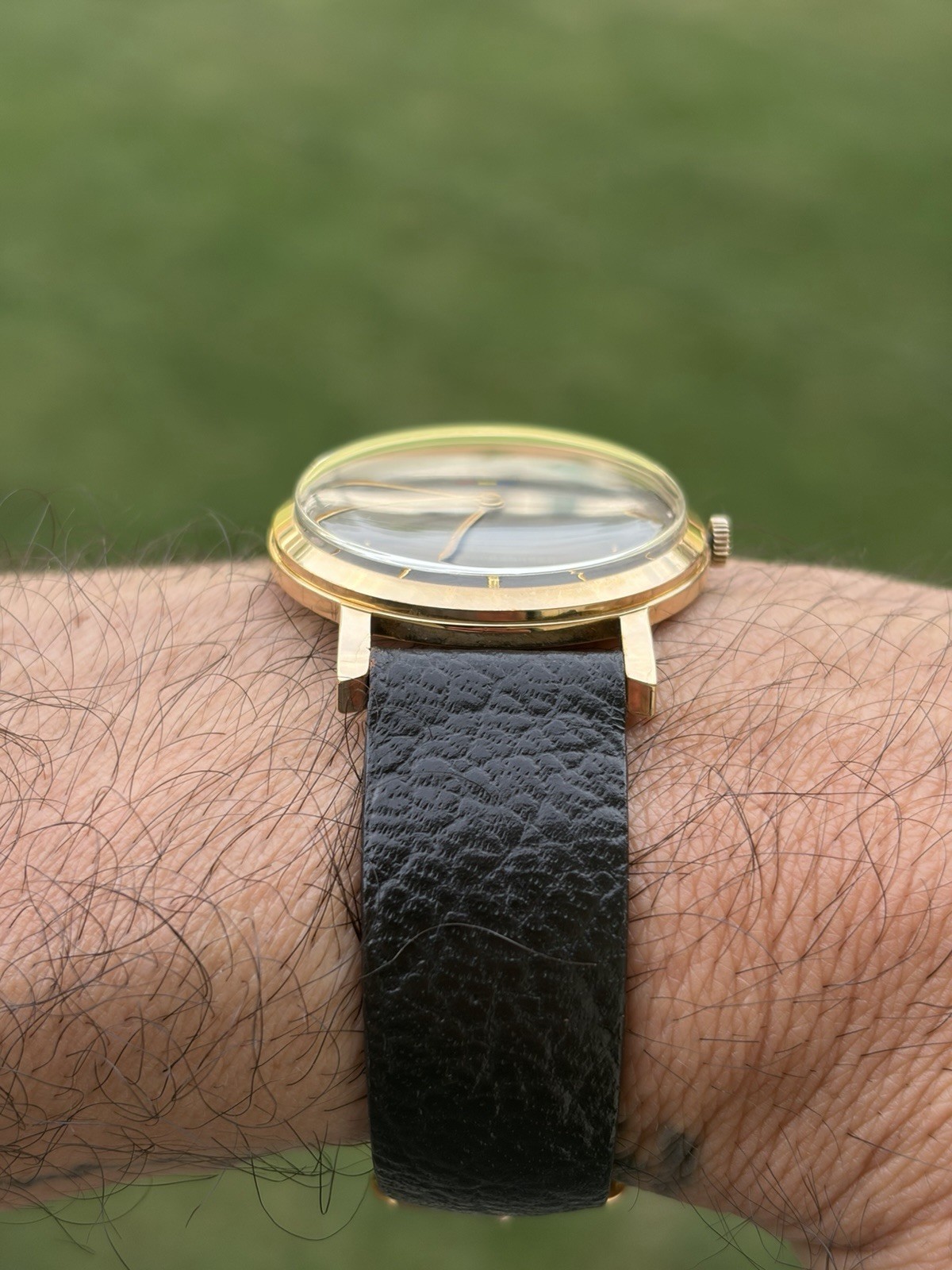 Benrus Shock-Absorber Shock-Resistant Gold Plated Gray Dial Watch