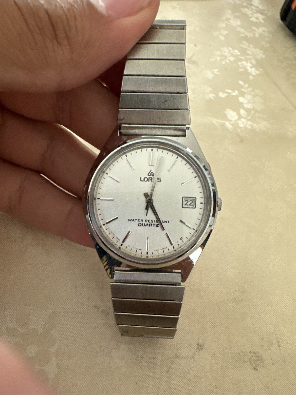 Vintage Lorus By Seiko Y131-8030 Silver White Round Men’s Watch – New Battery