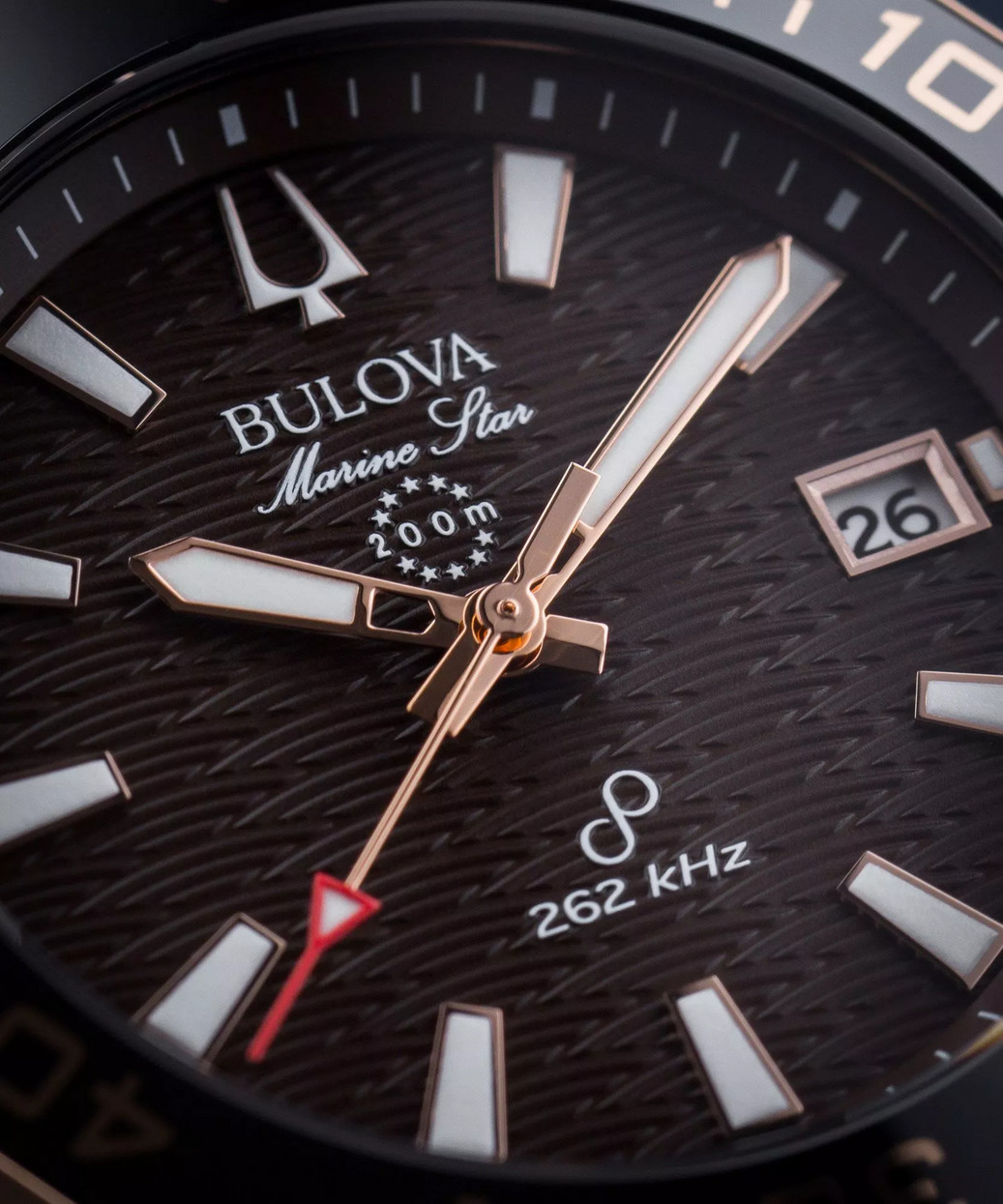 Bulova Marine Star Precisionist 98B421 Brown Dial Date Display Men’s Watch