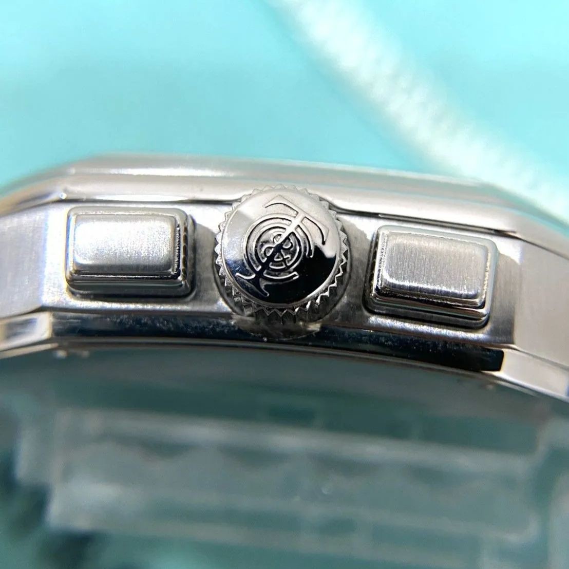 Tiffany & Co. Mark Coupe Chronograph Quartz Storage Bag Silver Date Dial Auth