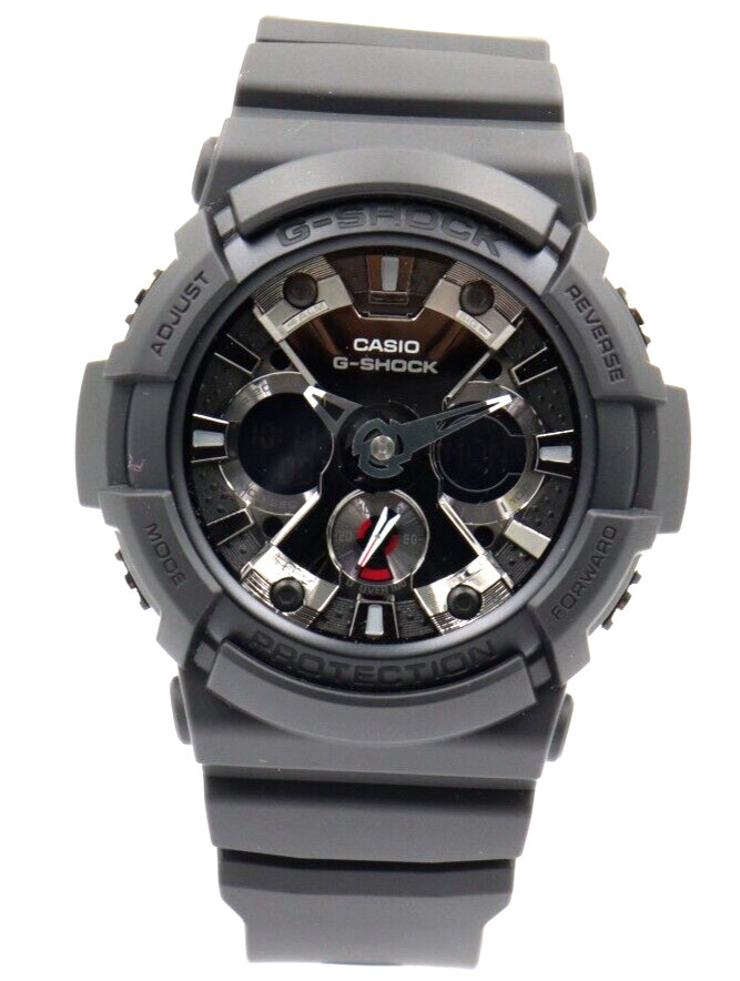 New Casio G-Shock Analog-Digital Black Chrono Men Watch 53mm GA201-1A $150