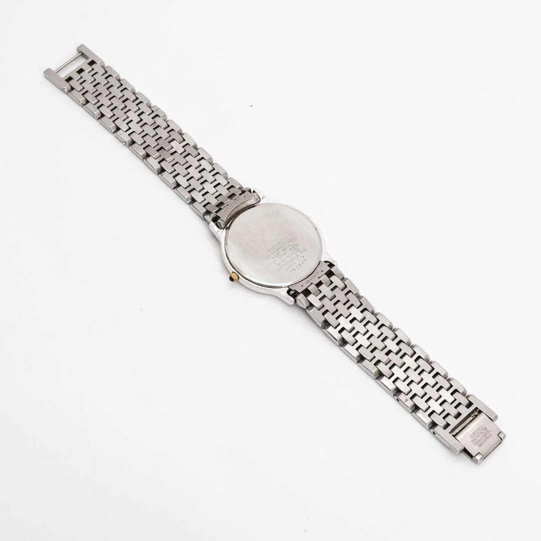 SEIKO Dolce Quartz Two-Tone White Dial Roman Numerals 35x31mm