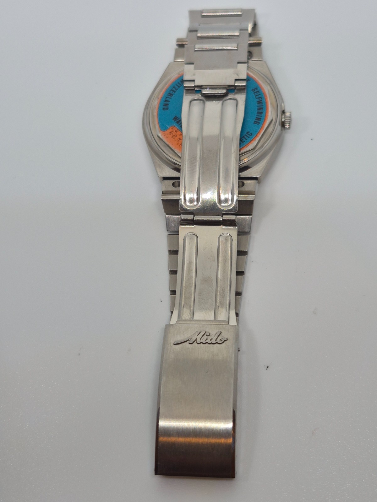 NICE VINTAGE MIDO MULTI STAR AUTOMATIC DAY DATE DRESS GENTS PURPLE DIAL 12. 1879