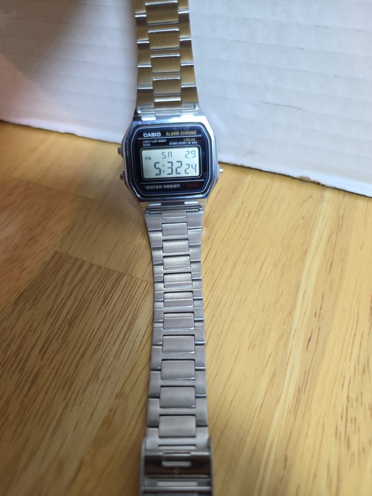 CASIO Men’s Watch A-158W Digital Silver Alarm Micro Light – NEW C1C