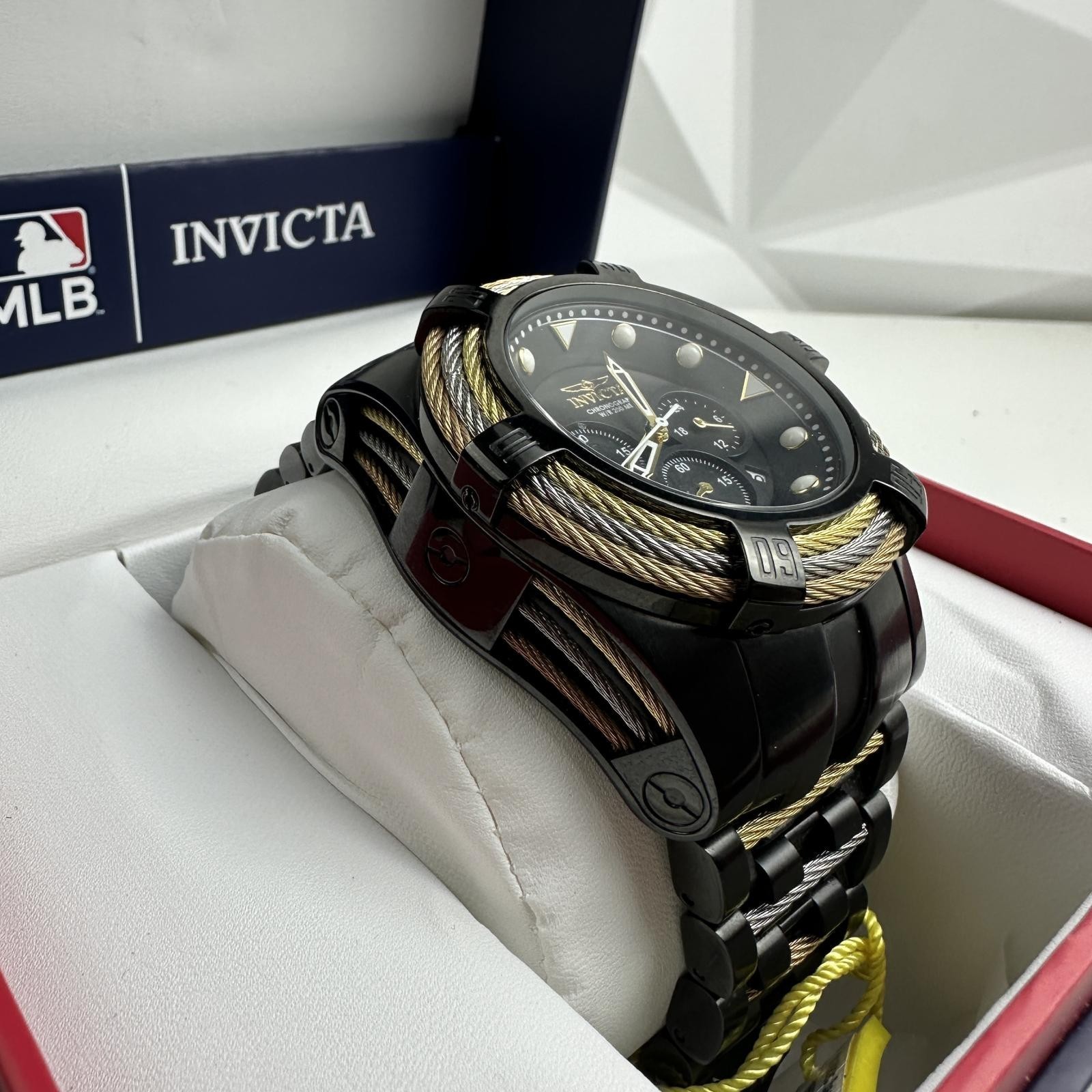 Invicta $929 Bolt Men’s Watch 23050 Black 53mm Japan Quartz 200M Chronograph