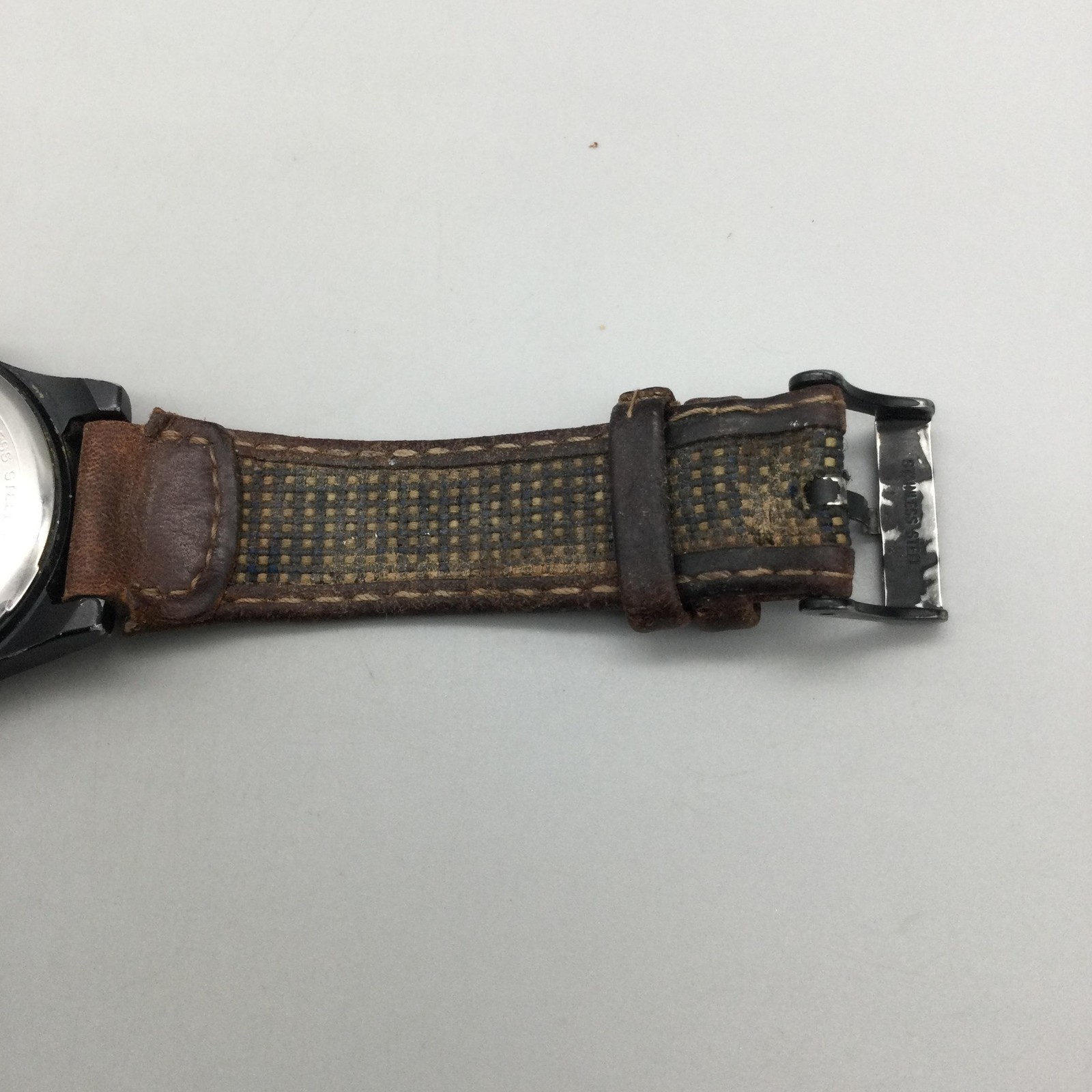 Timex Expedition Indiglo Mens Watch 39mm Black Dial Brown Leather New Battery