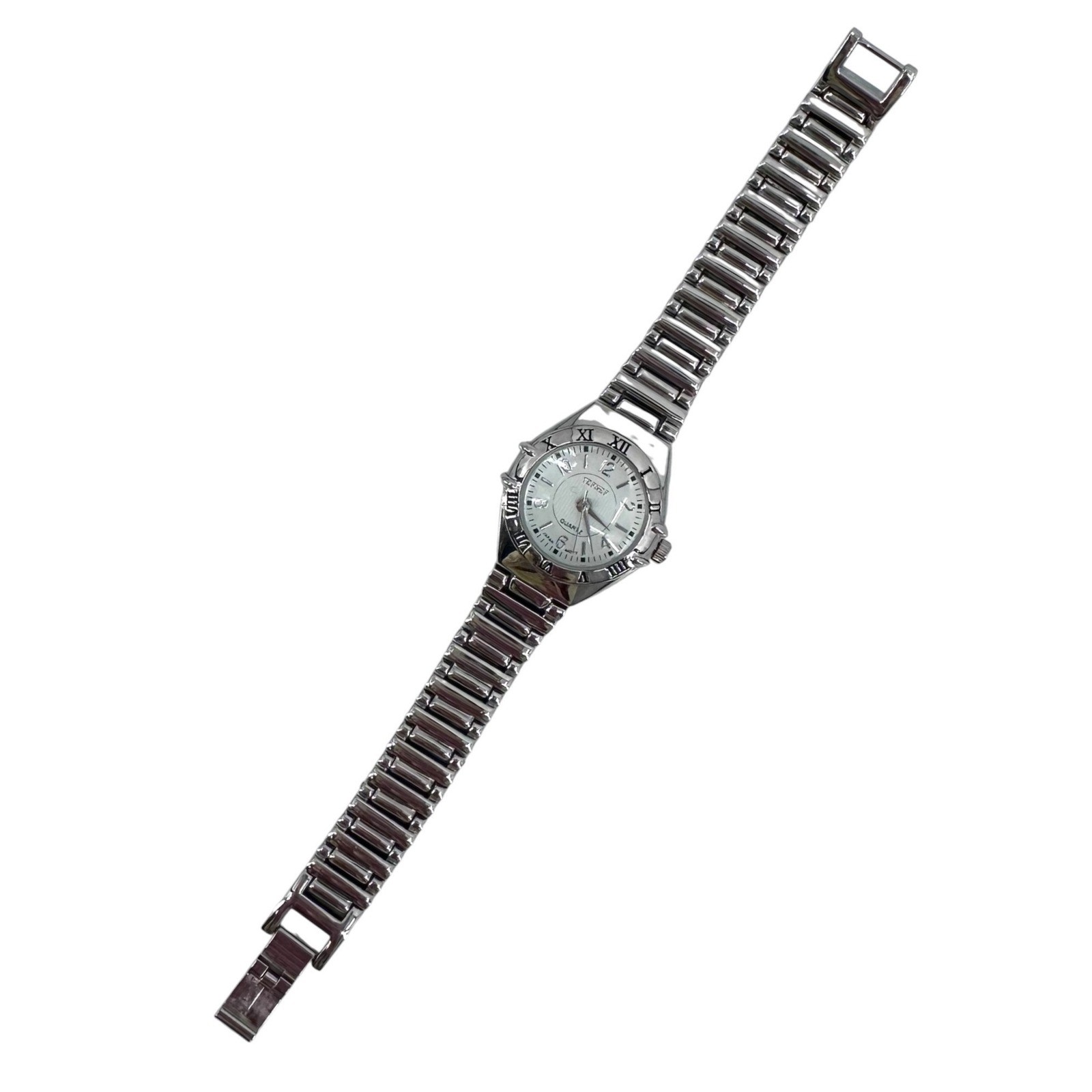 Vintage Bijoux Terner Silver Tone Link Bracelet WatchExtra Links New Battery