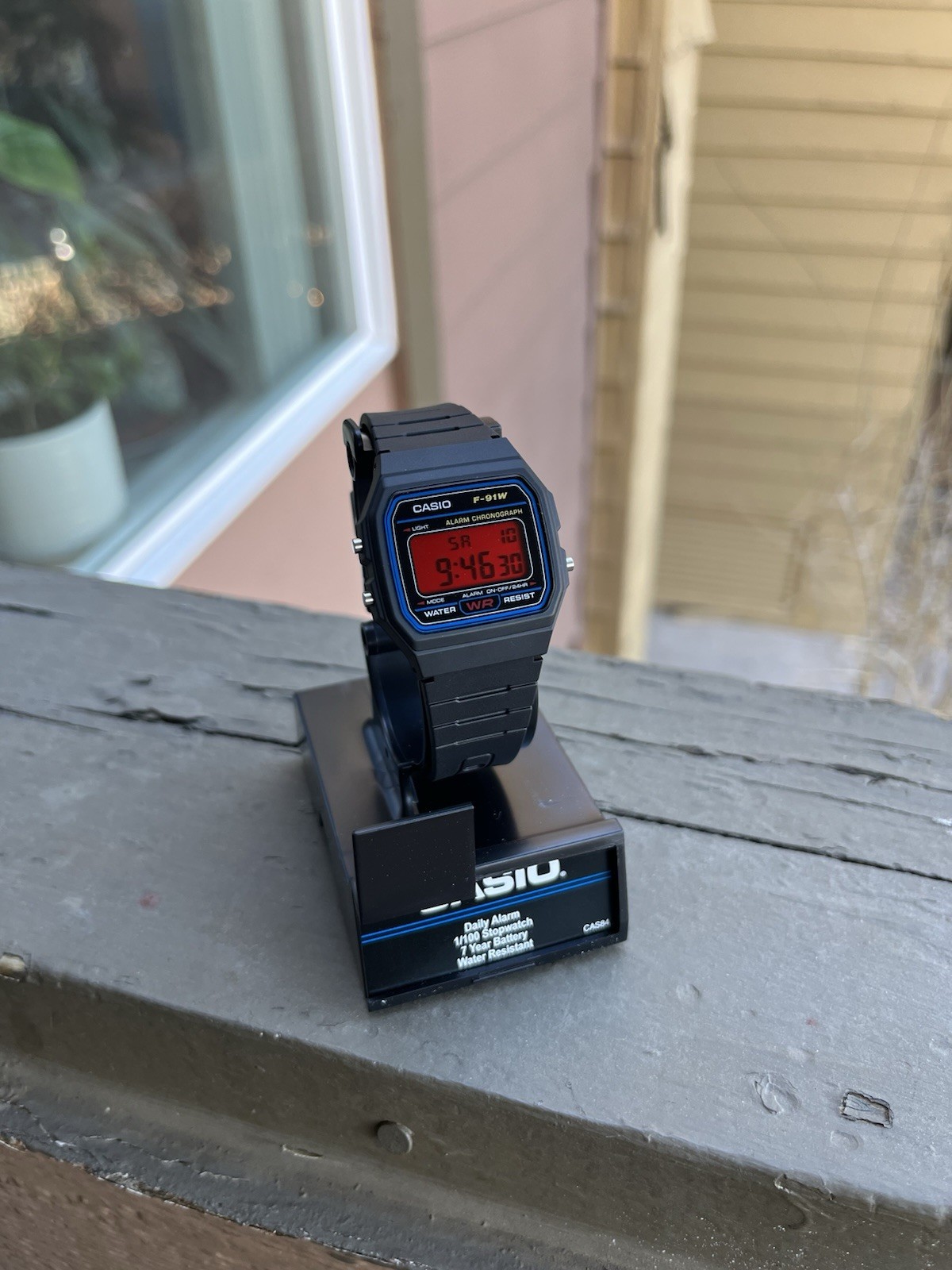 Casio F91W Red Screen Custom Digital Watch Mod New Box And Tag