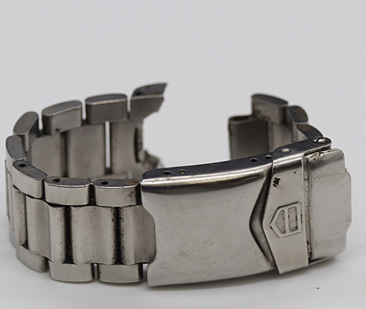 Replacement Strap/Links Double-Locking Fold-Over Clasp Tag Heuer Watch Men 17mm