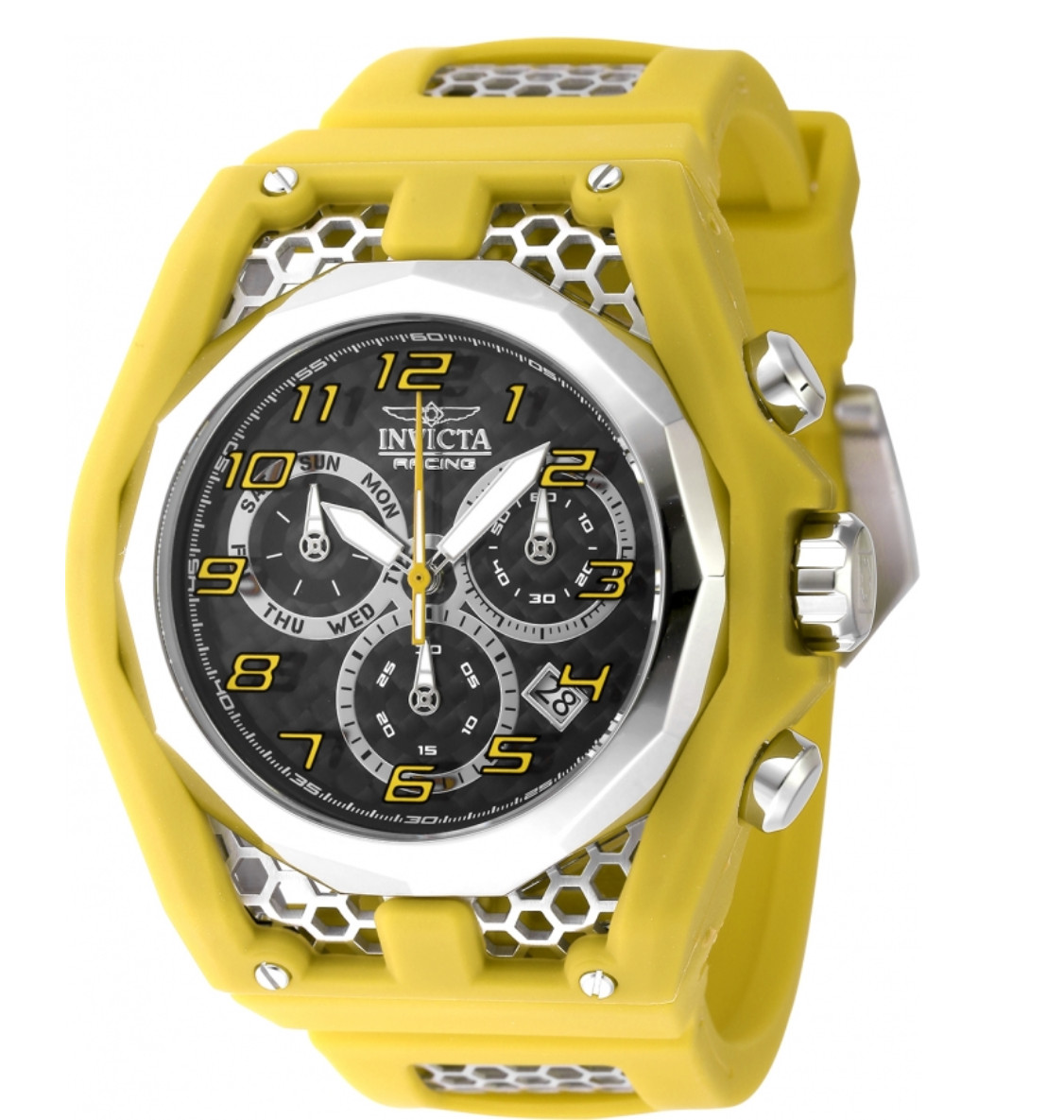 Invicta Racing Carbon Fiber Dial Men’s 53mm Swiss Chrono Watch 47206 RARE