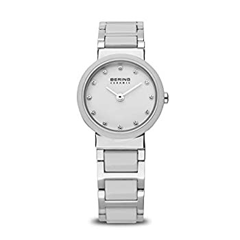 [B1R] Bering 10725 754 Ceramic Link MOP Quartz Ladies Watch Used [w5m]