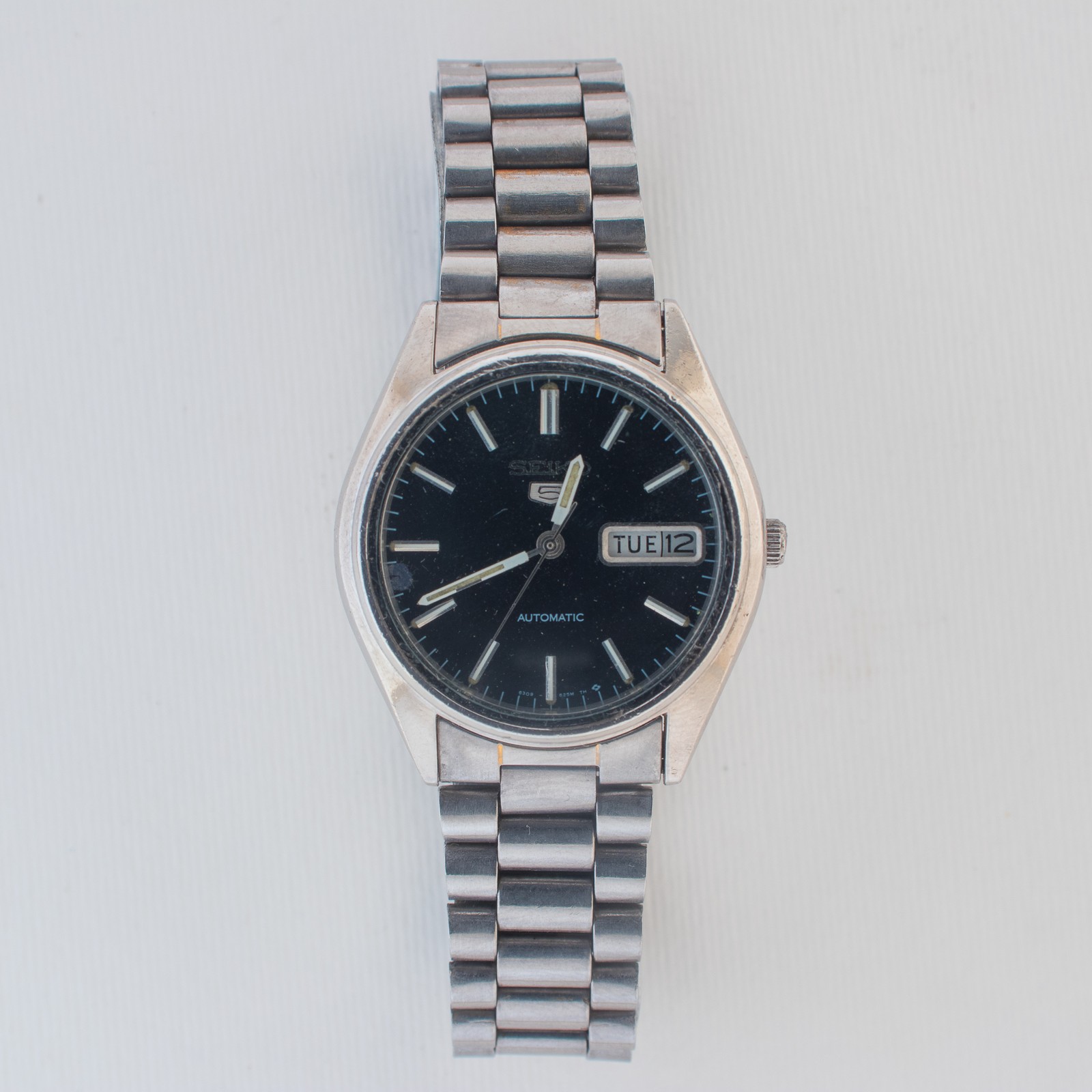 Vintage Seiko 5 Automatic Dark Blue Dial Silver Accents 6309-720B Men’s Watch