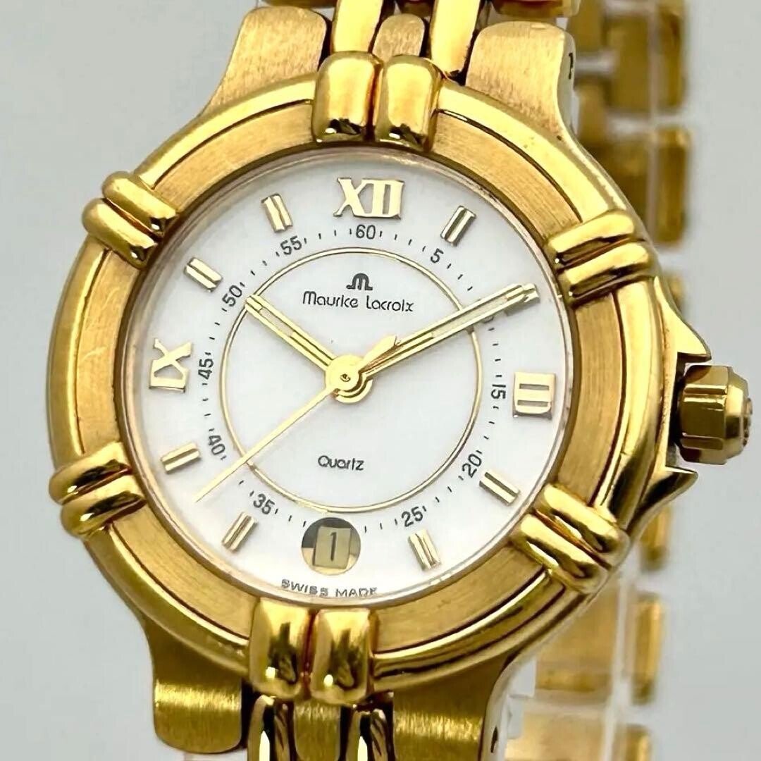 Maurice Lacroix G10 Women’s Quartz Gold Roman Dial Date Swiss Made Wristwatch