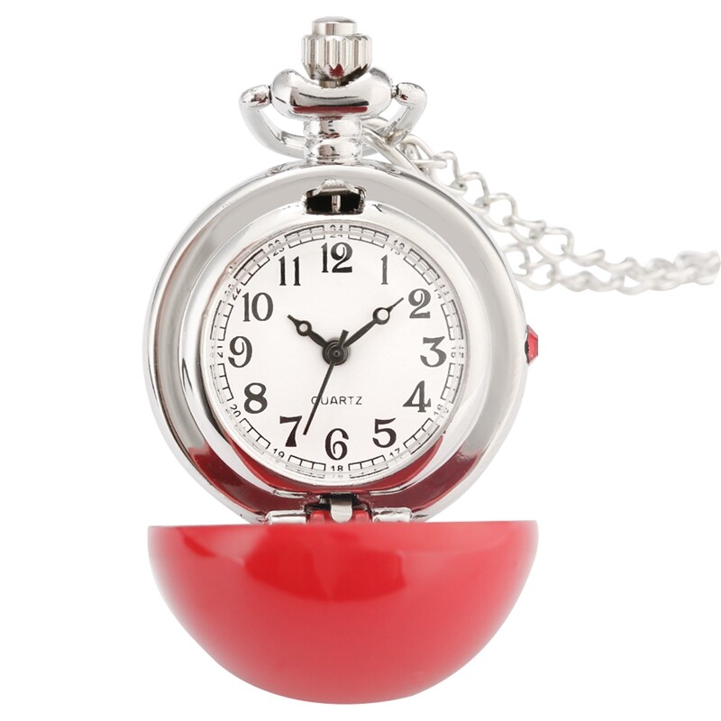 Pocket Watch Necklace Gift Arabic Numerals Dial Modern Fashion Style Retro Chain