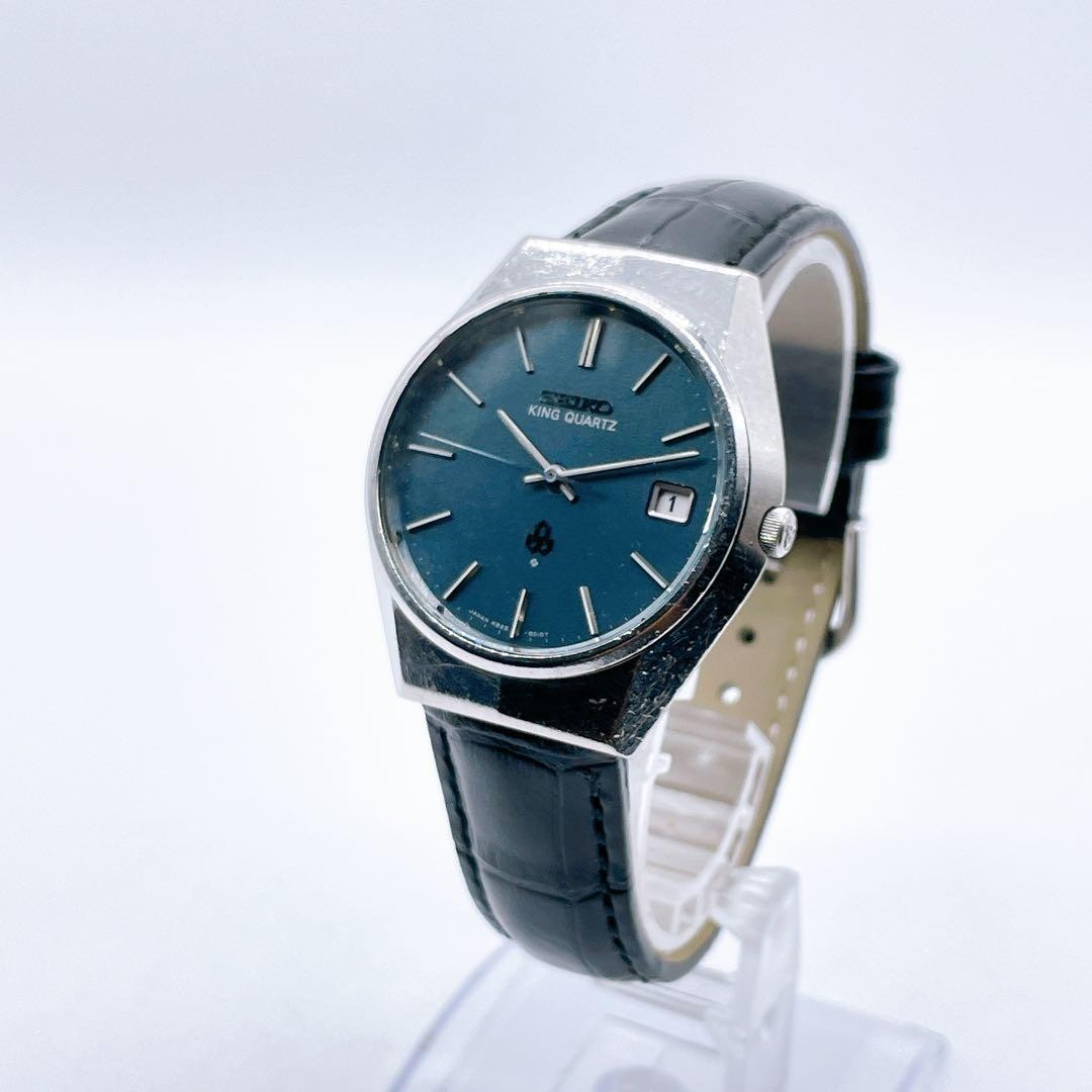 SEIKO King Quartz 4822-8010 Green Dial Quartz Watch