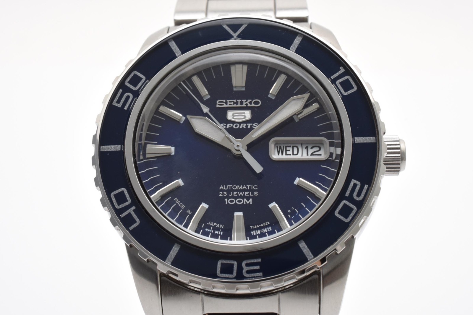 [Near MINT] Seiko 5 Sports 7S36-04N0 Automatic Blue Dial Men’s Watch Japan