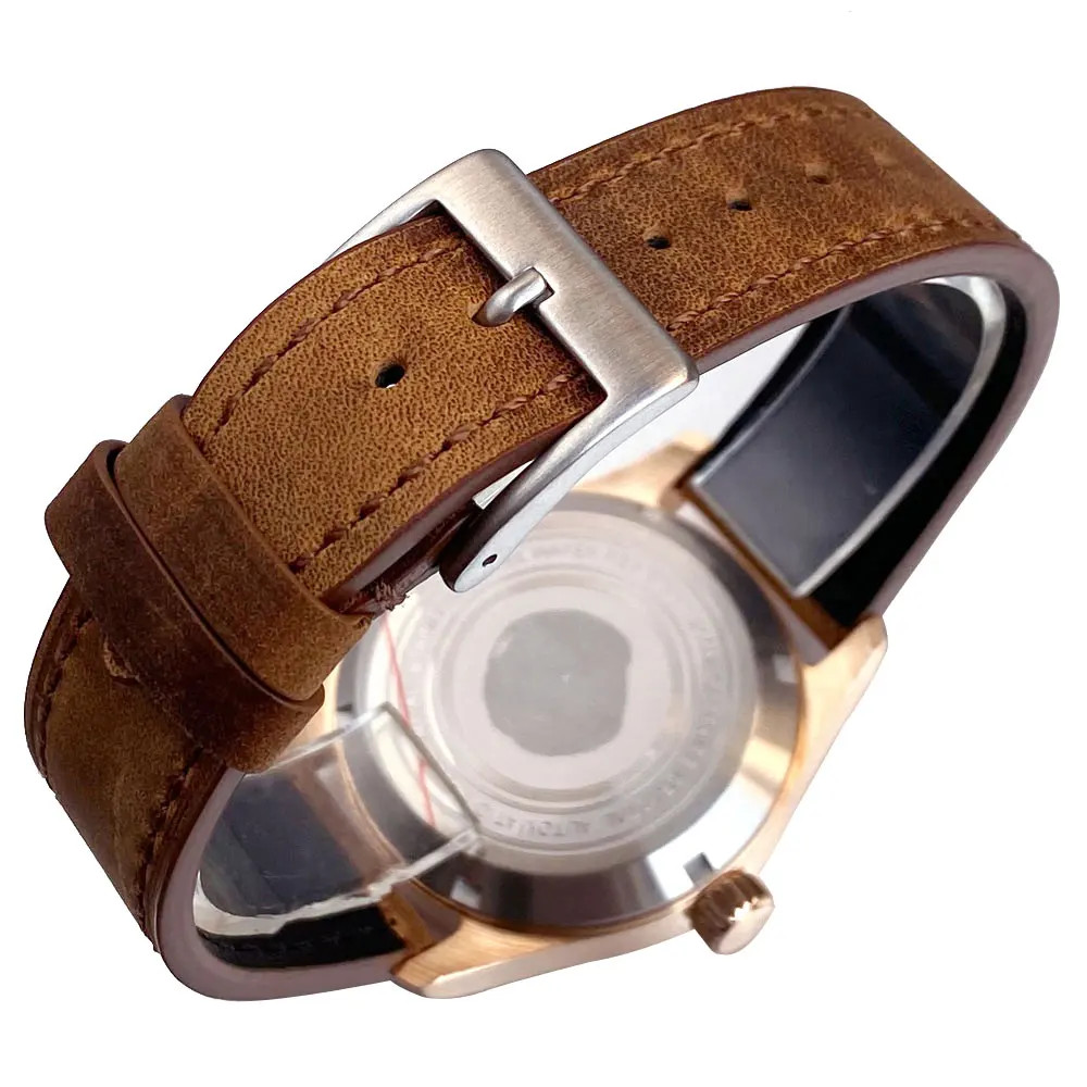Tandorio 39mm Pilot Full Cusn8 Bronze Japan NH35 Automatic Men Watches 20ATM