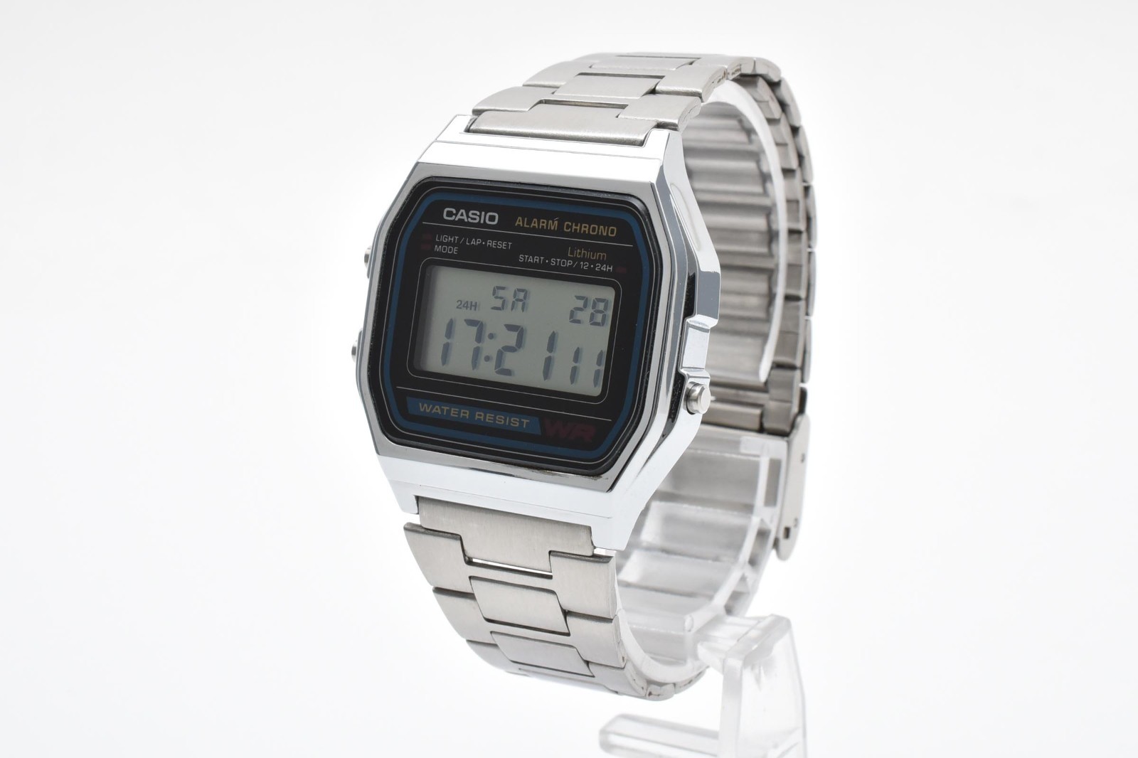 [MINT] CASIO G-SHOCK A158WA-1 Digital Silver Stainless Steel Watch Adjustable