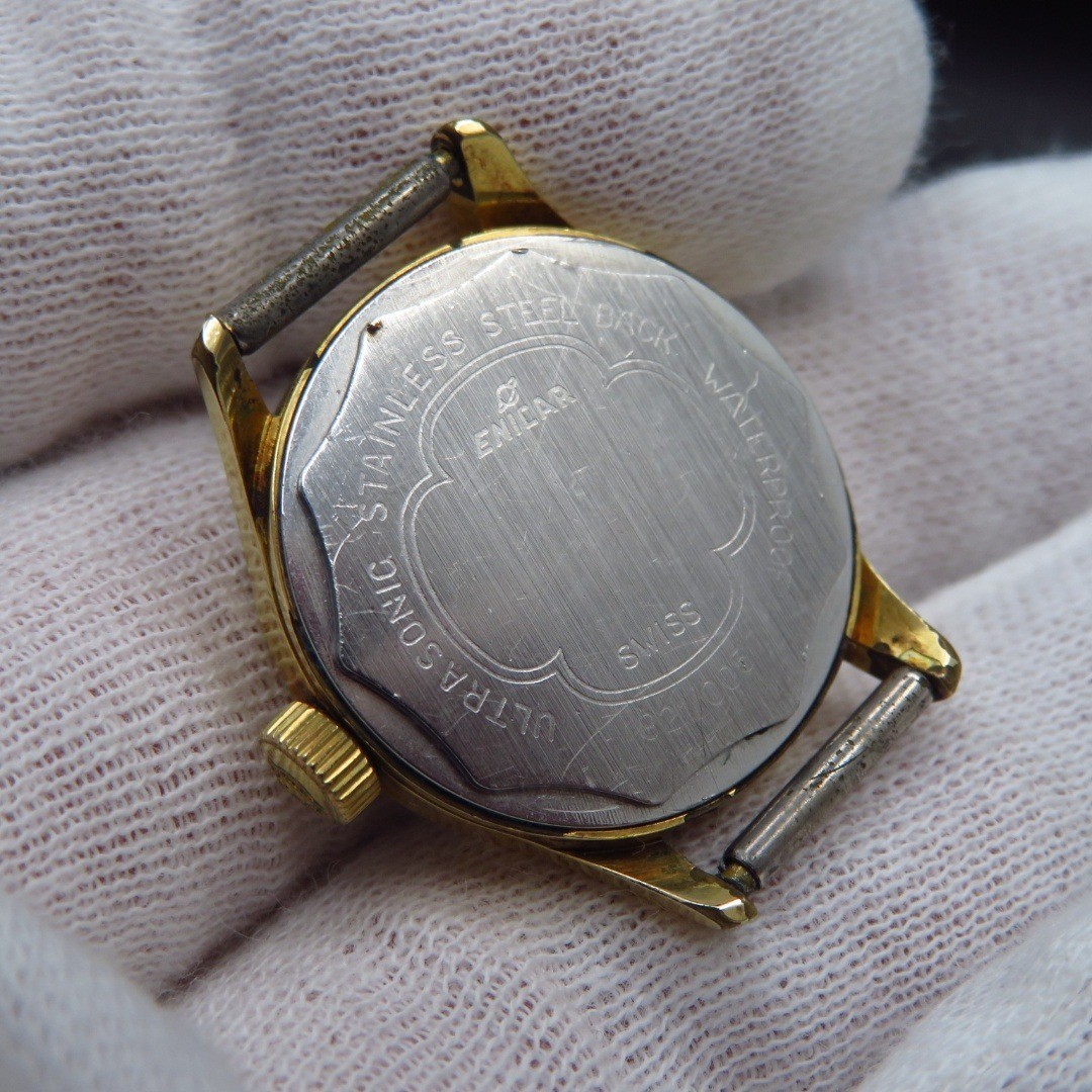 ENICAR ULTRASONIC Hand Wound Watch Date 25JEWELS