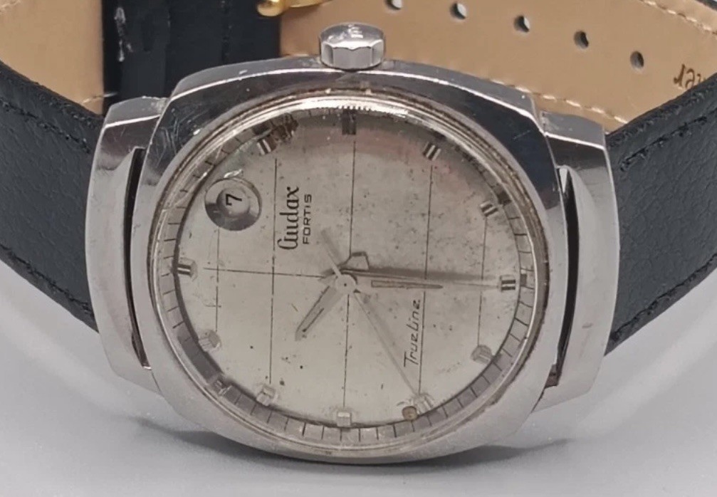 Vintage 1960s Fortis TrueLine 21 Jewel Automatic Swiss Date Mens Classic Working