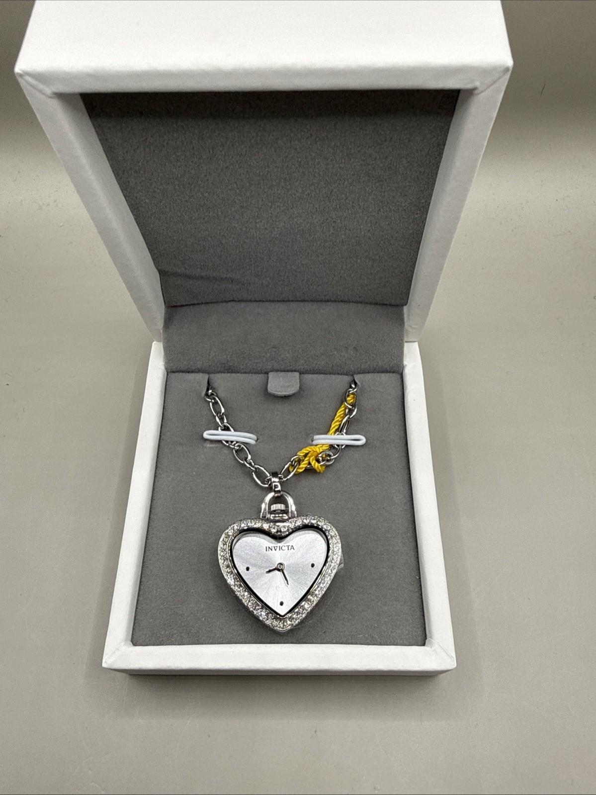 Invicta Mini 27.5mm Angel Women’s Watch Necklace Silver Tone 49937