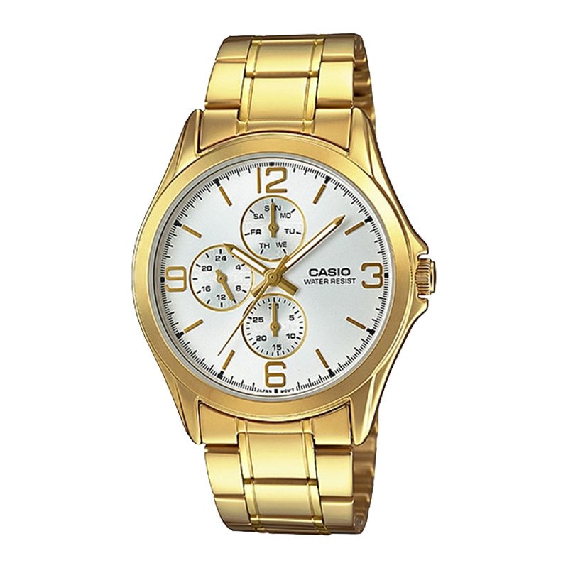 Casio MTP-V301G-7AUDF Analog White Dial Stainless Steel Gold Color Men’s Watch