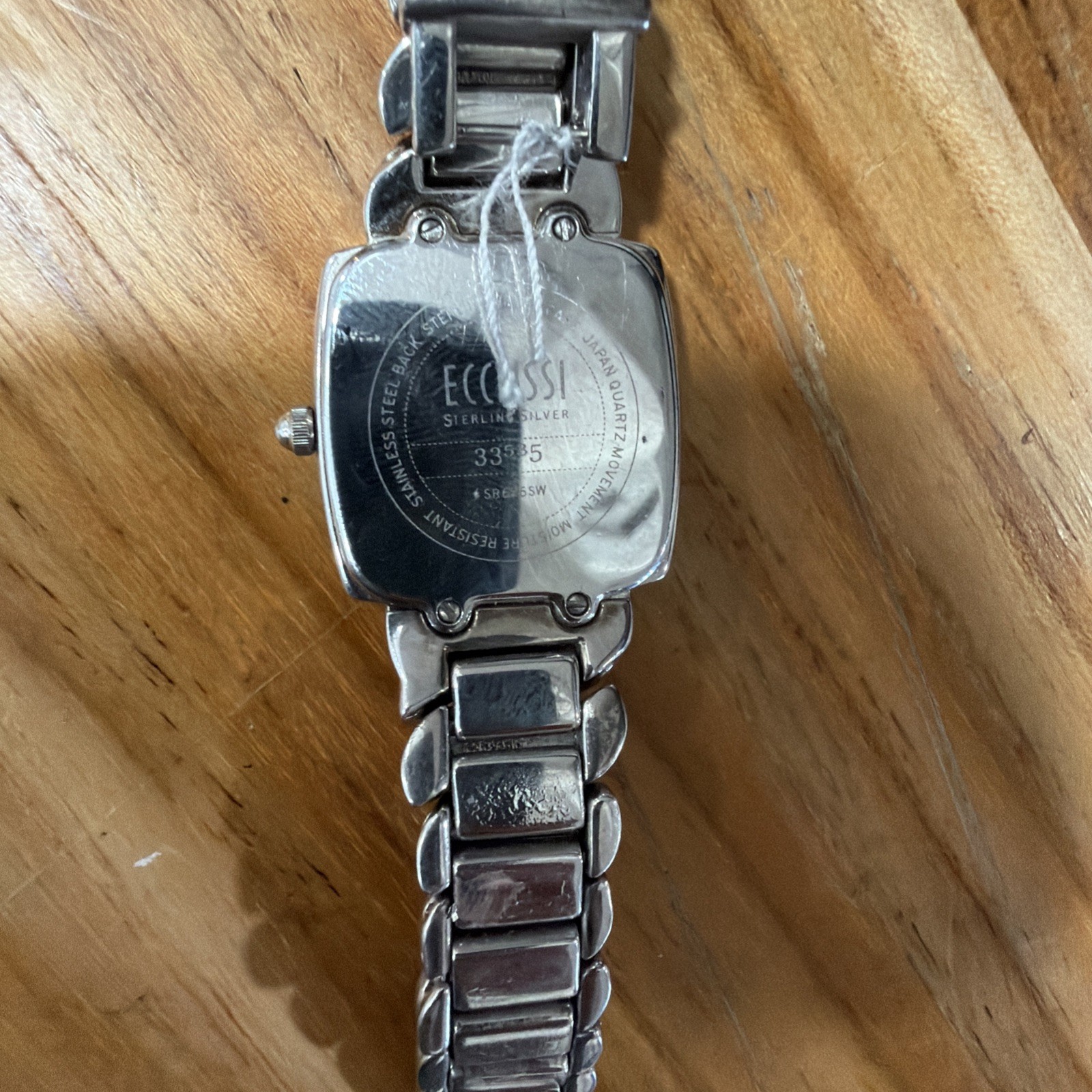 ECCLISSI STERLING SILVER CASE &925 BAND WOMEN WATCH NEW Battery 33535