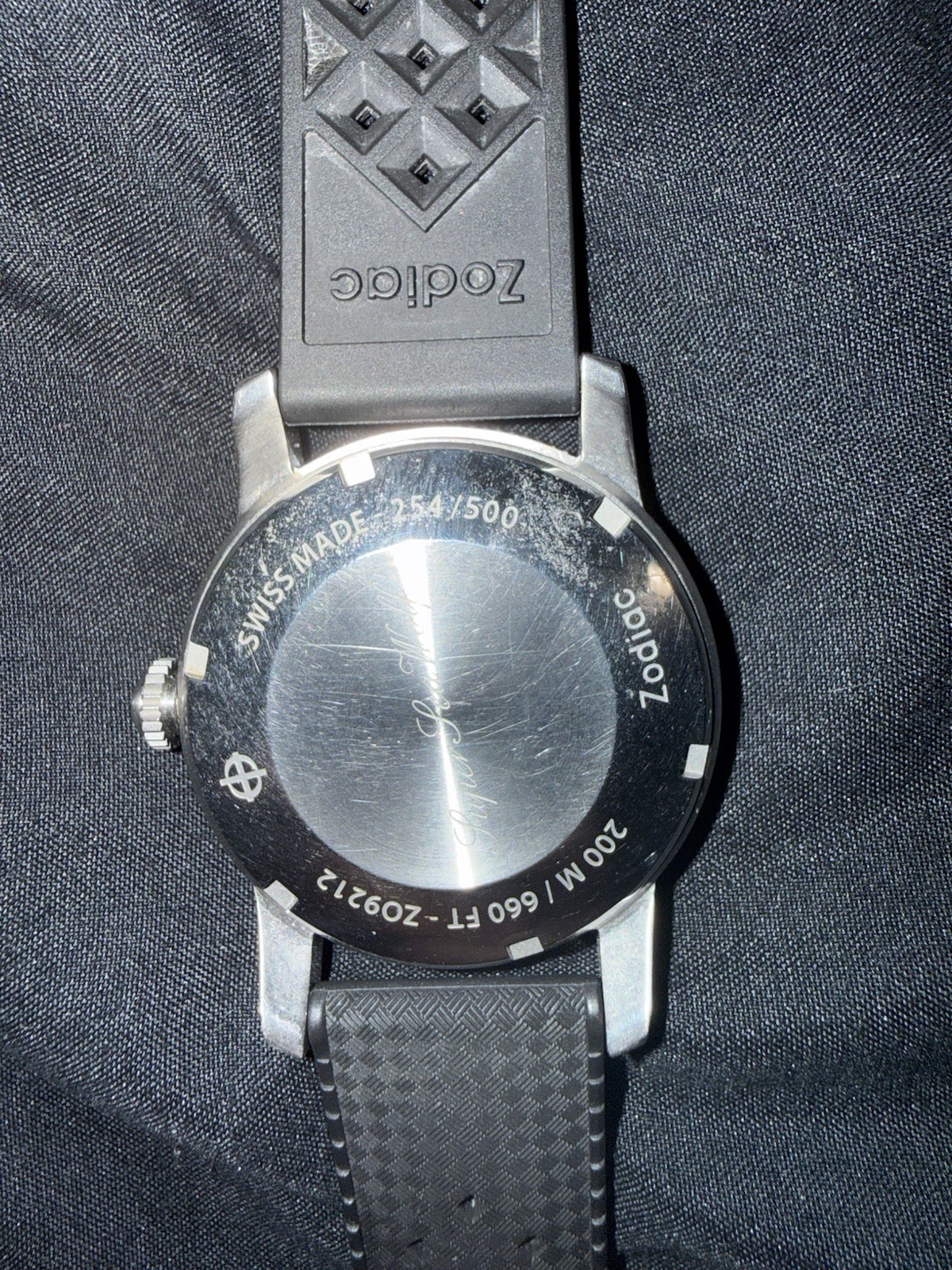 Zodiac Super Sea Wolf Automatic Diver 40mm 200m Black Dial Rubber Strap