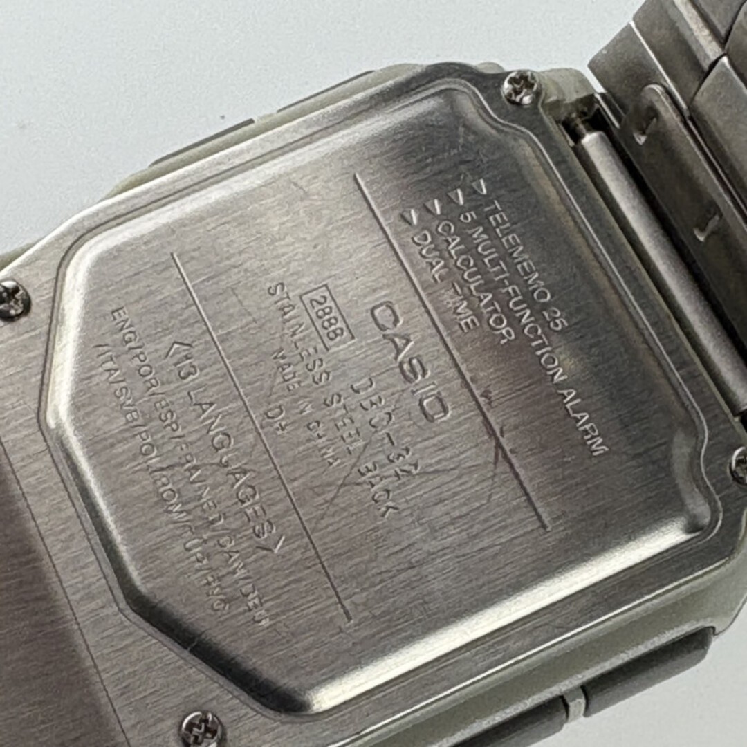 CASIO Data Bank DBC32D-1A Digital Calculator Watch Stainless Steel Men