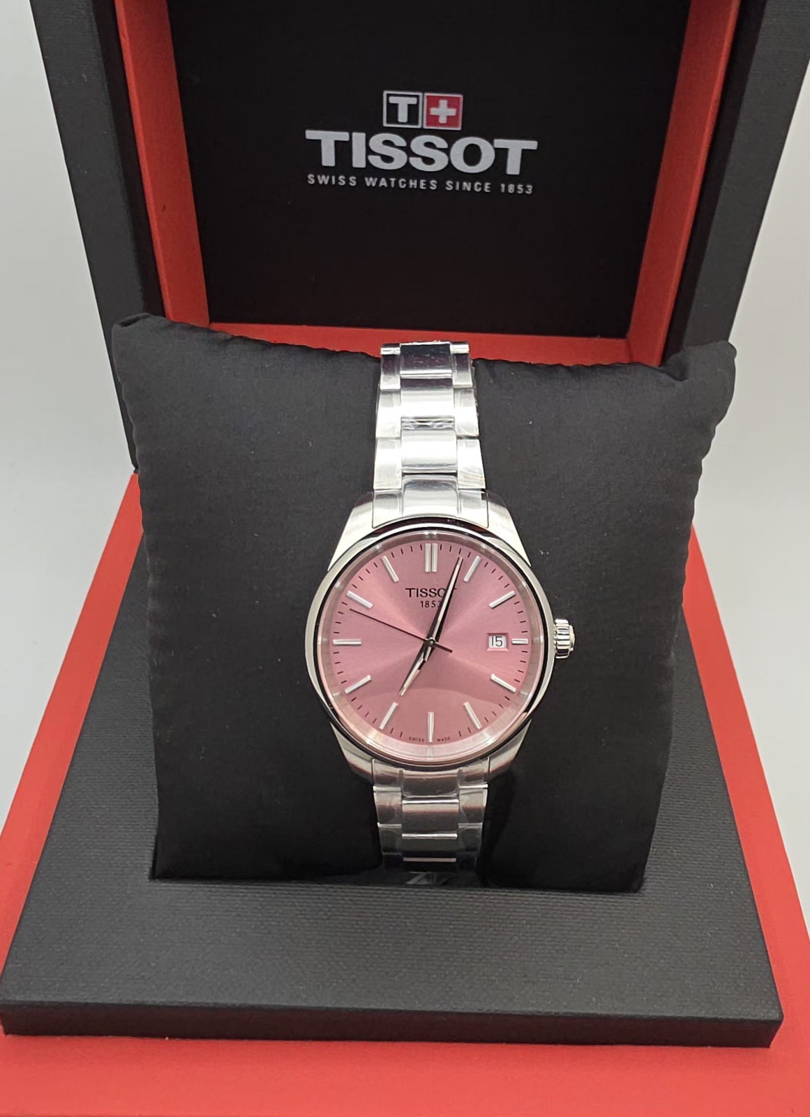 Tissot PR 100 Quartz 34mm Pink Dial Steel Women’s Watch T150.210.11.331.00