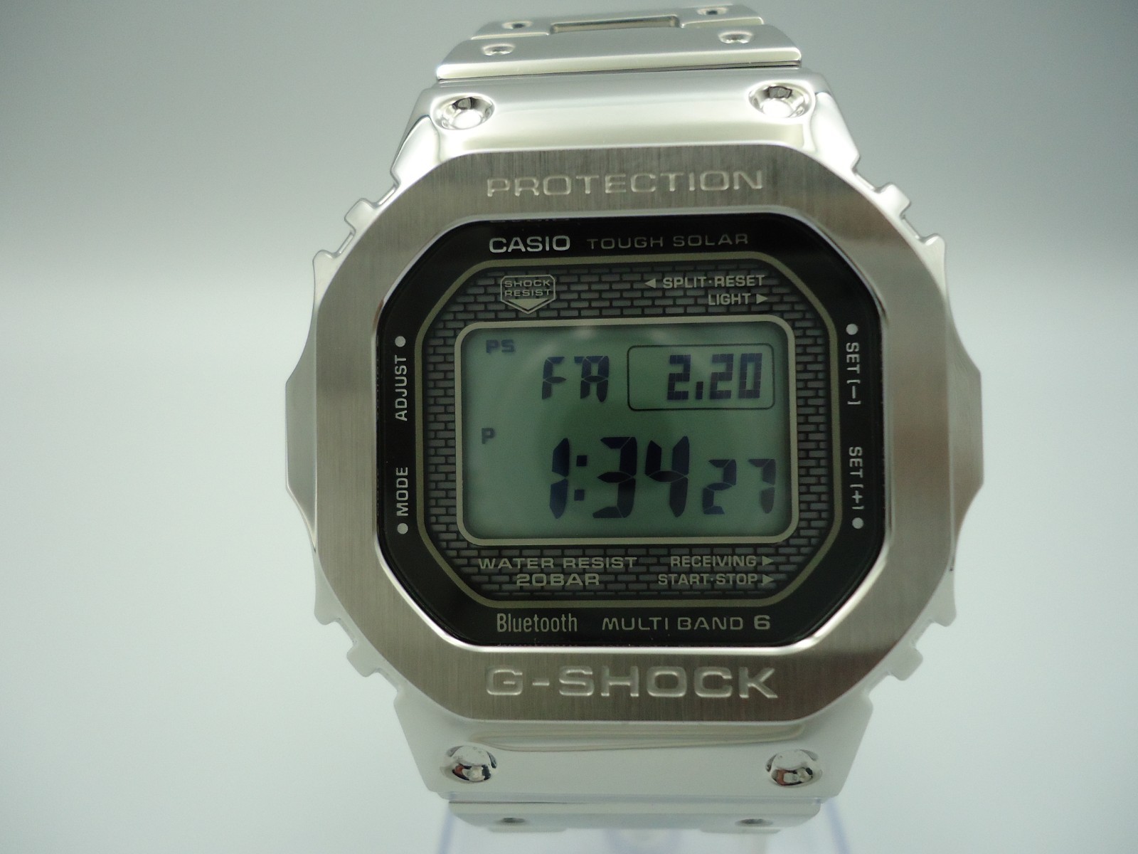 Casio G-Shock GMW-B5000D-1JF Full Metal Bluetooth Solar 5 Links Excellent