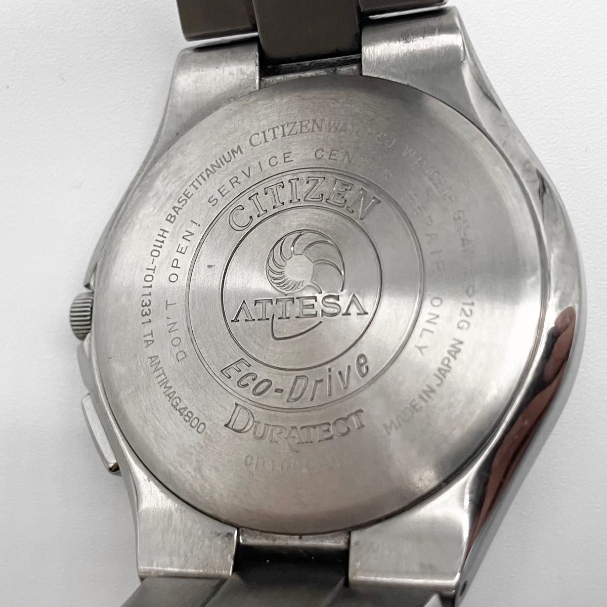 Citizen Attesa H110-T011331 Eco-Drive Radio Black Dial Titanium Watch Japan