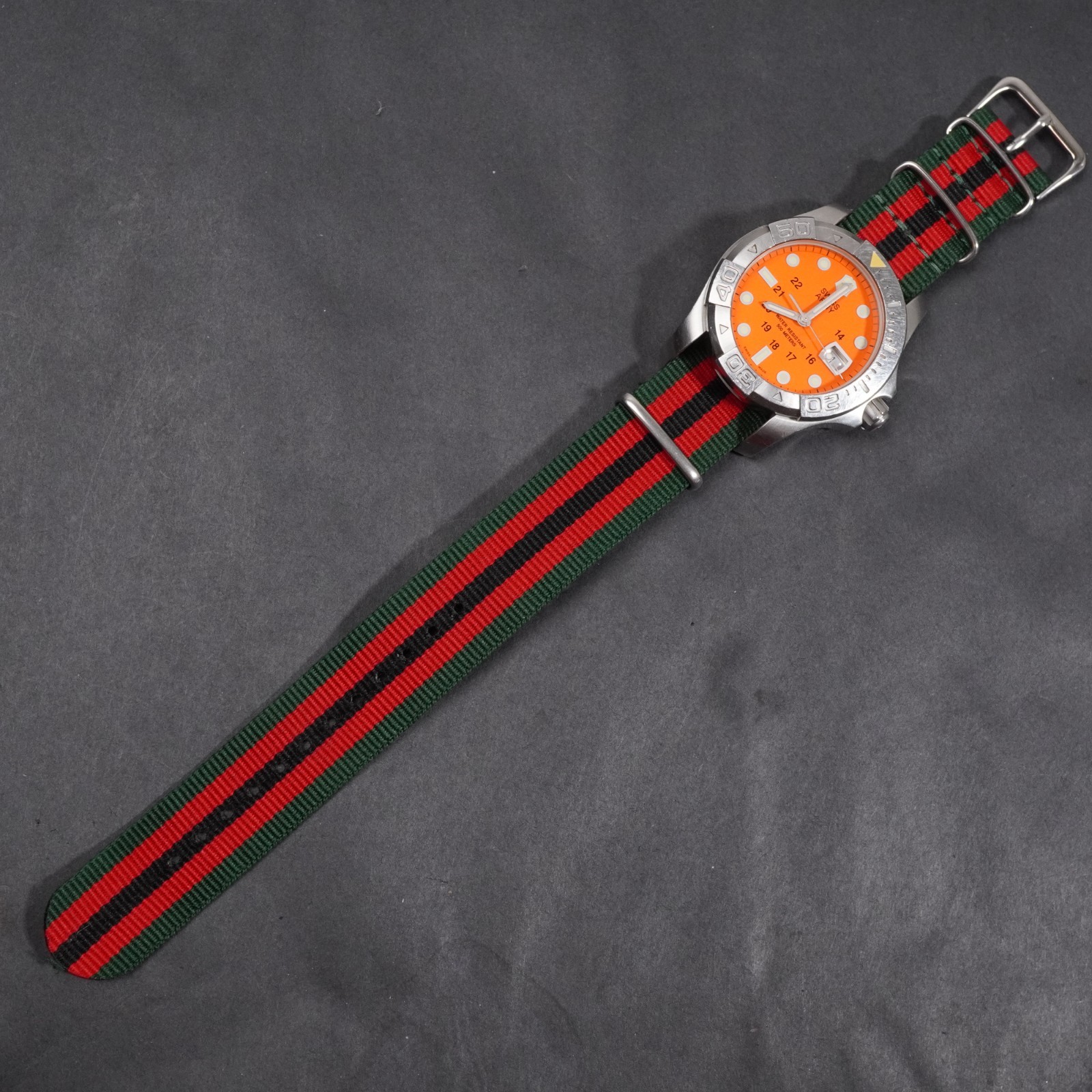 victorinox dive master 500m orange dial watch 241041 43mm new nato strap