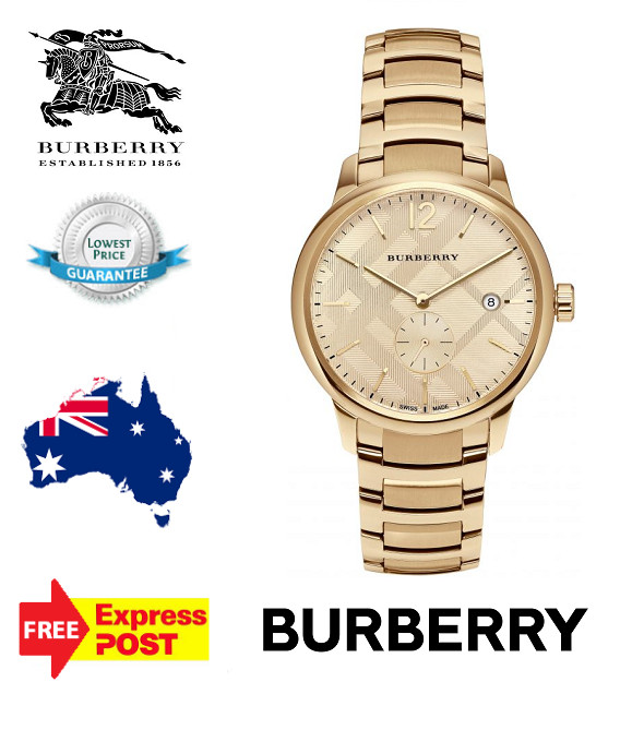 NEW BURBERRY ‘THE CLASSIC’ BU10006 GOLD/CHAMPAGNE MENS WOMENS UNISEX WATCH