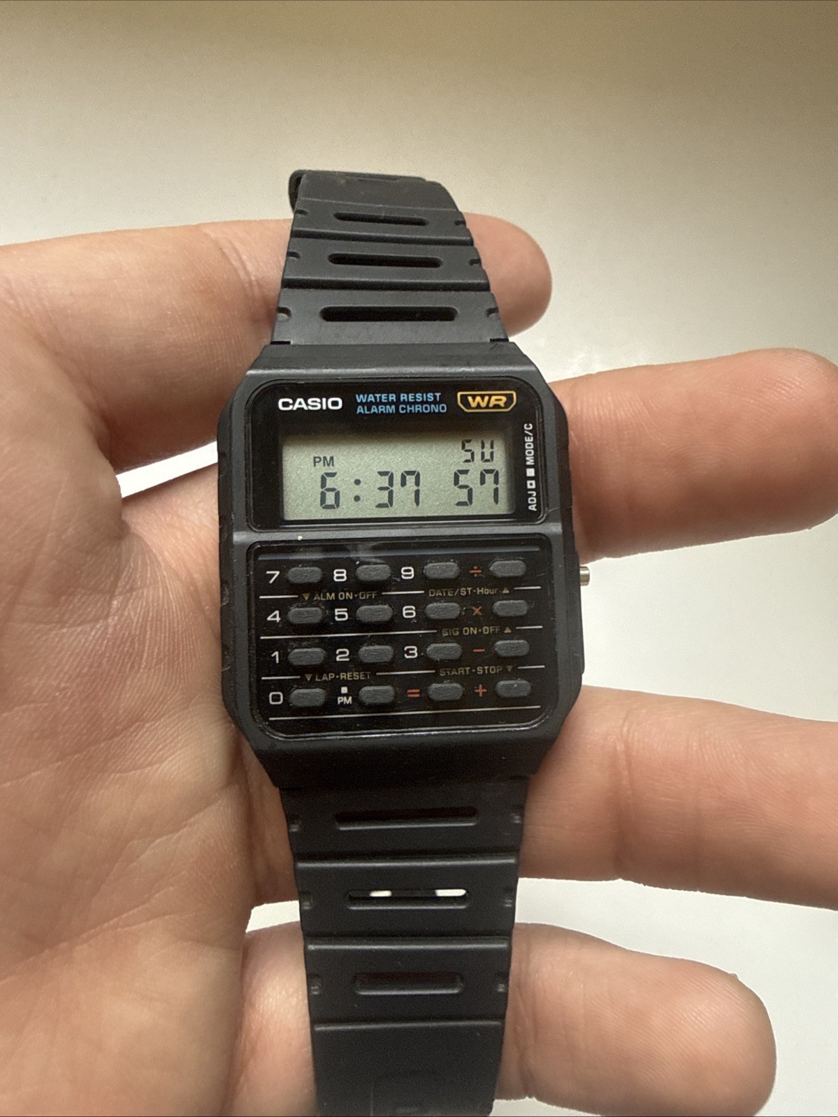 Casio Watch Calculator Men 3208 CA-53W Alarm Chronograph Digital Black