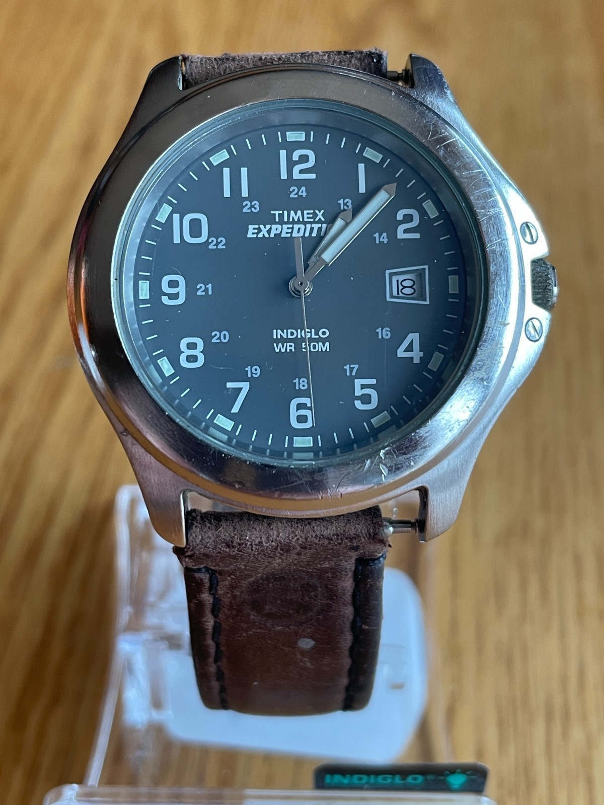 Timex Expedition Indiglo Watch Date WR50M CR2016 w/ Box & Manual Fully Working