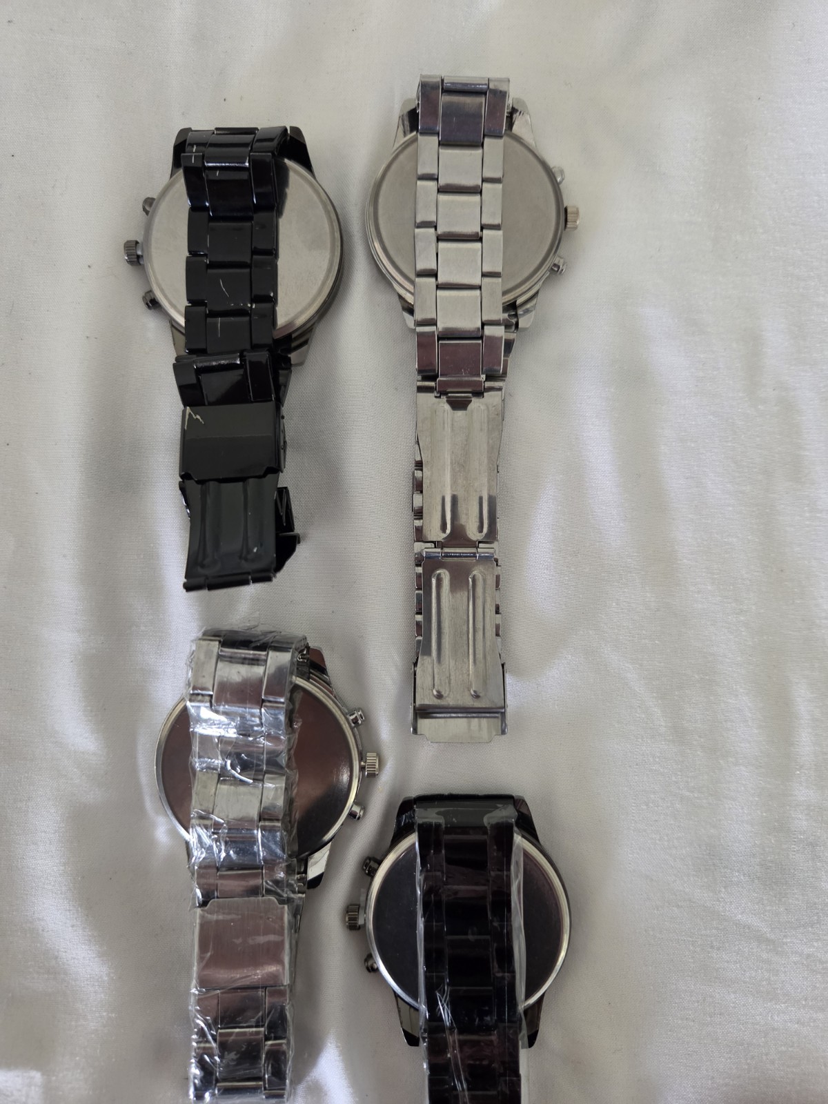 2pcsWaterproof Watch Stainless Steel Quartz Luminous Classic Business Wristwatch