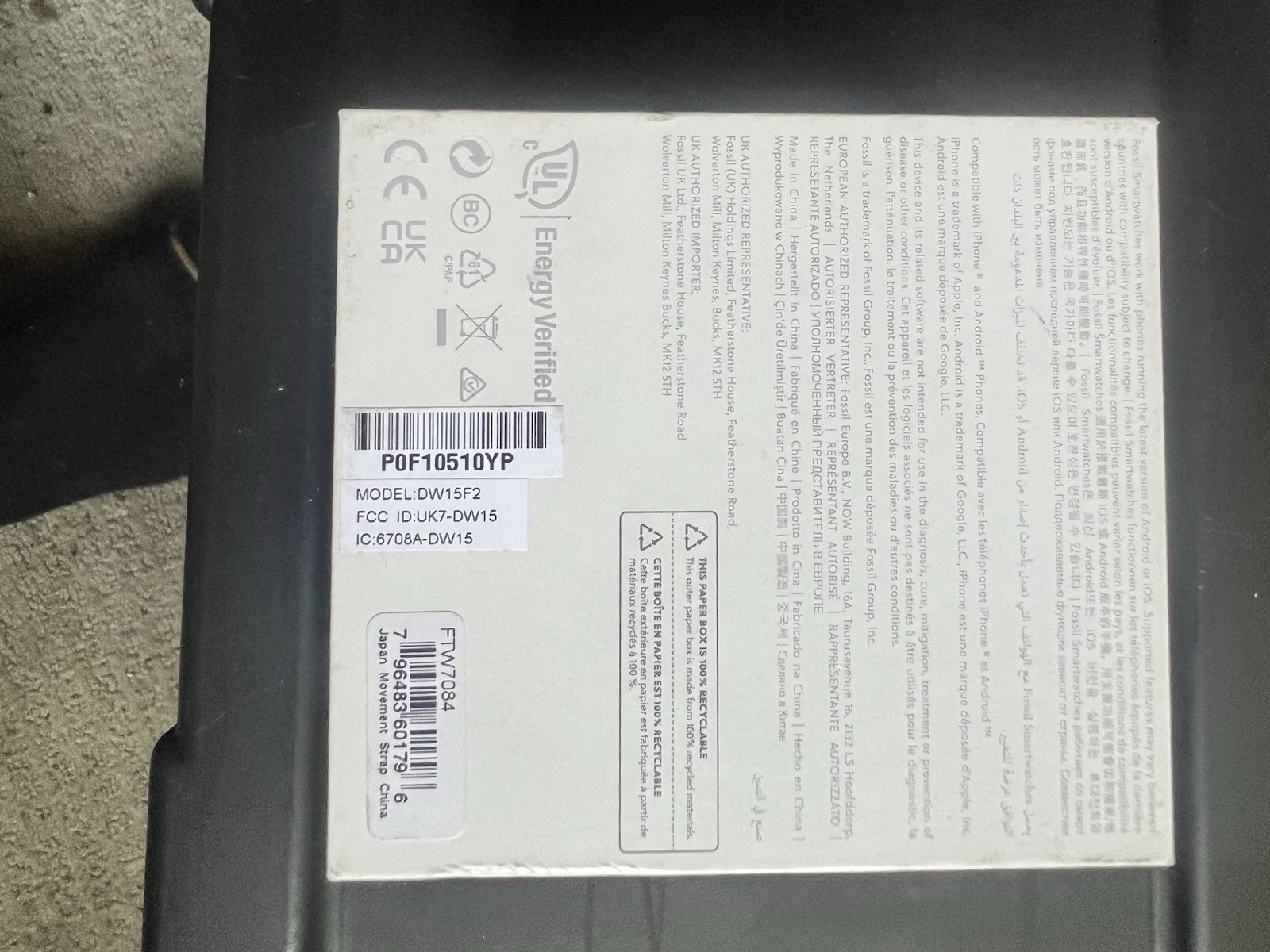 Fossil Carlie Gen 6 Hybrid Smartwatch (Model DW15F2)