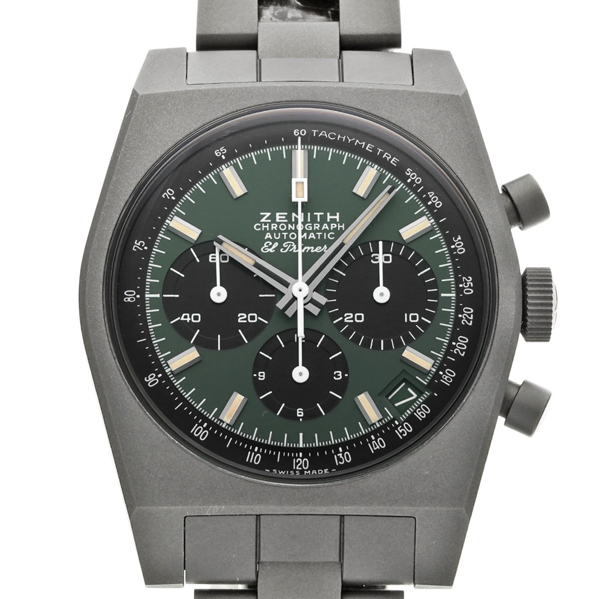 ZENITH Chronomaster Revival Safari 97.T384.400/57.M384 Khaki green/black WAT…