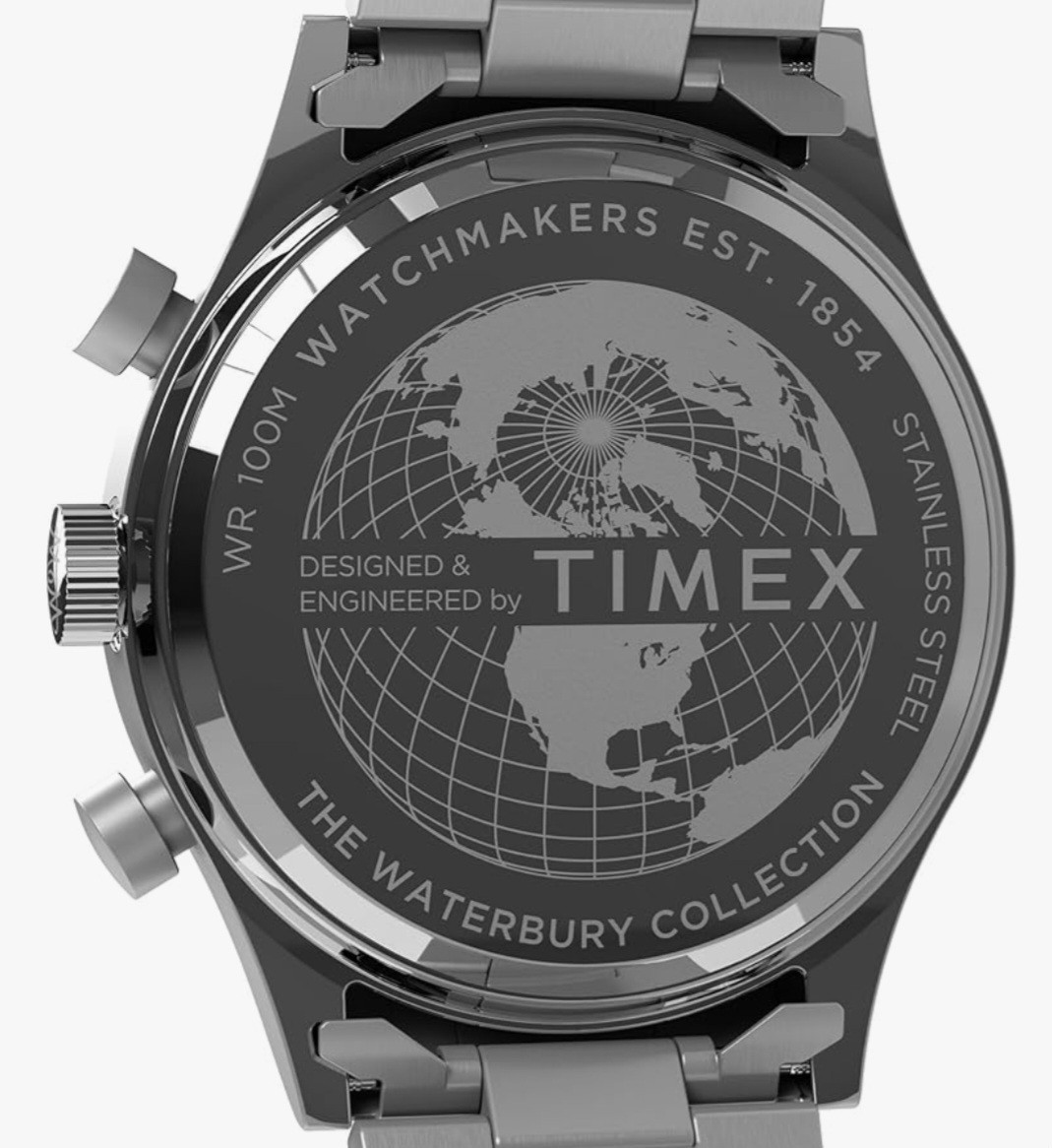 Timex Waterbury Flyback Chronograph 43mm Blue Dial Watch TW2Y29800VQ NEW