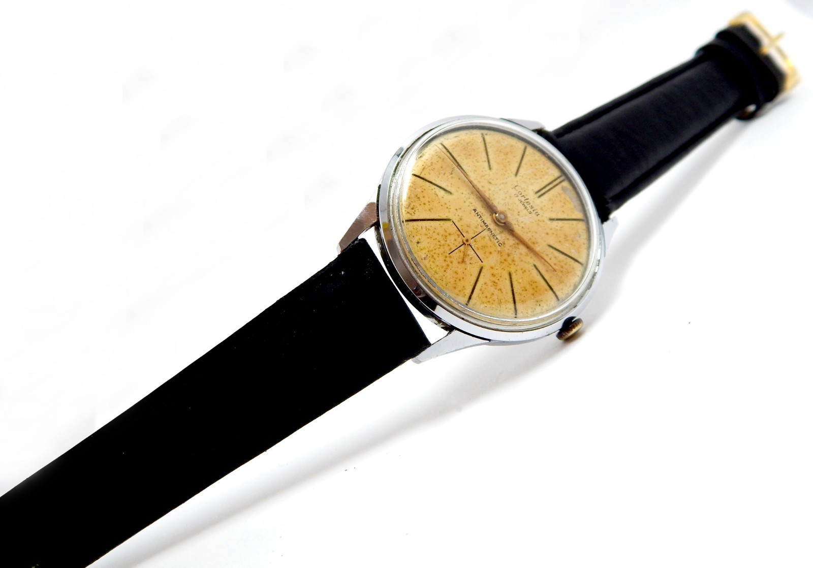 Watch CORTESIA Hand Winding 17 Jewels Case Steel 37mm Circa 1950 Men Working