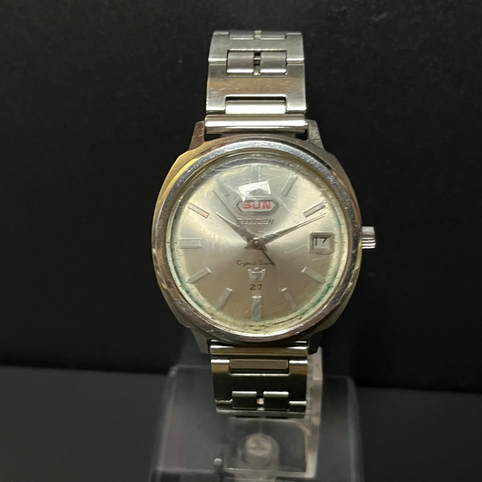 [Working Condition] Citizen Crystal Seven ACSS81301-Y Watch, Vintage Antique Aut