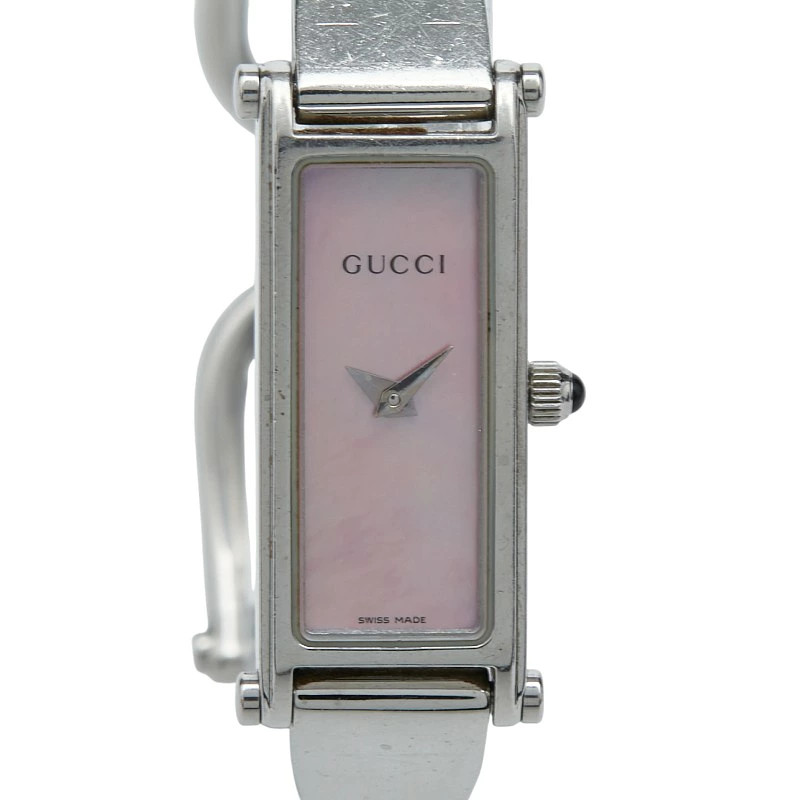 Gucci Watch Bangle Watch 1500L Quartz Pink Dial Stainless Steel Ladies GUCCI Use