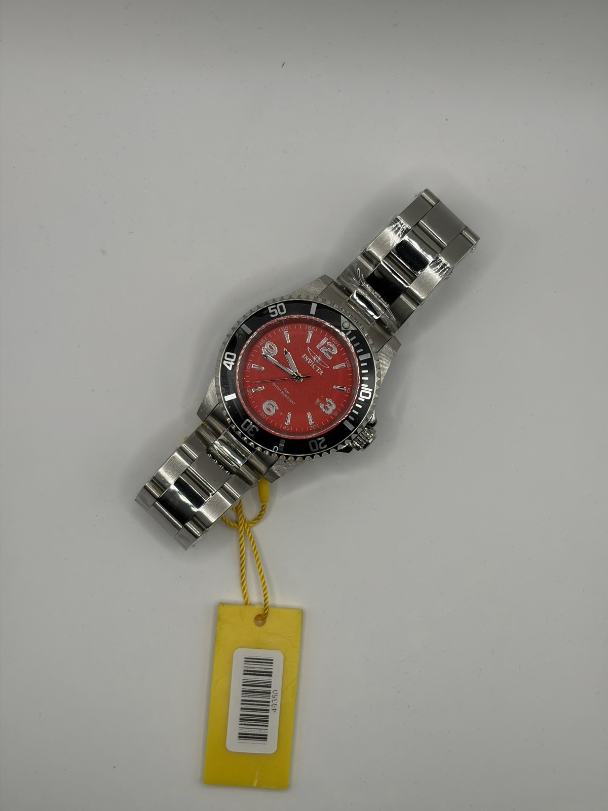 Invicta Pro Specialty Rowan SS Bracelet 40mm Red Dial Black Bezel