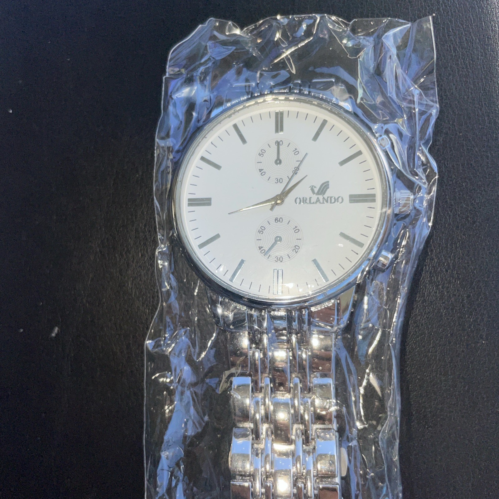 New White and Silver Orlando Watch – Stainless Steel, 3 Bar water resistance