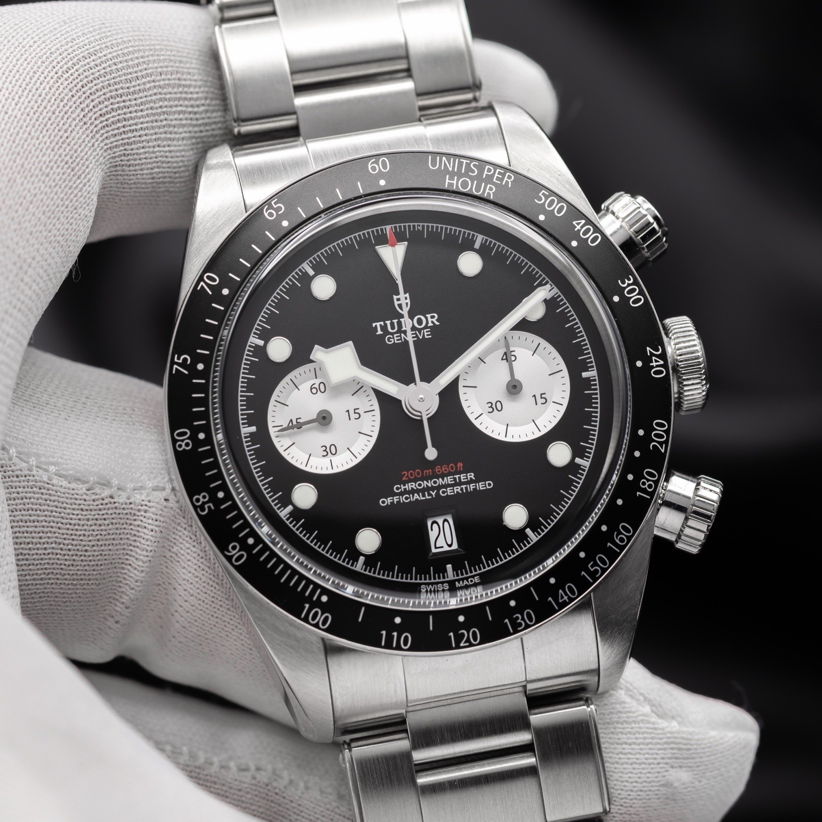 tudor black bay chronograph reverse panda